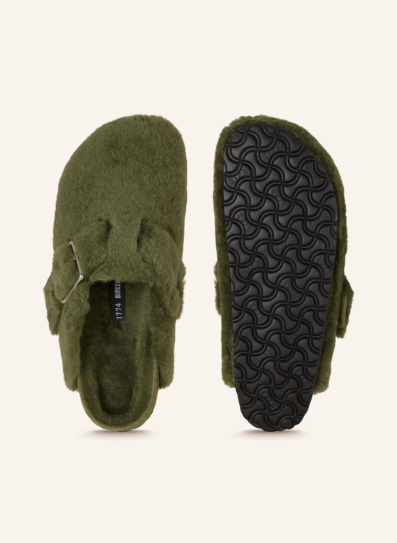 1774 BIRKENSTOCK Pantoletten BOSTON SHEARLING: GRÜN
