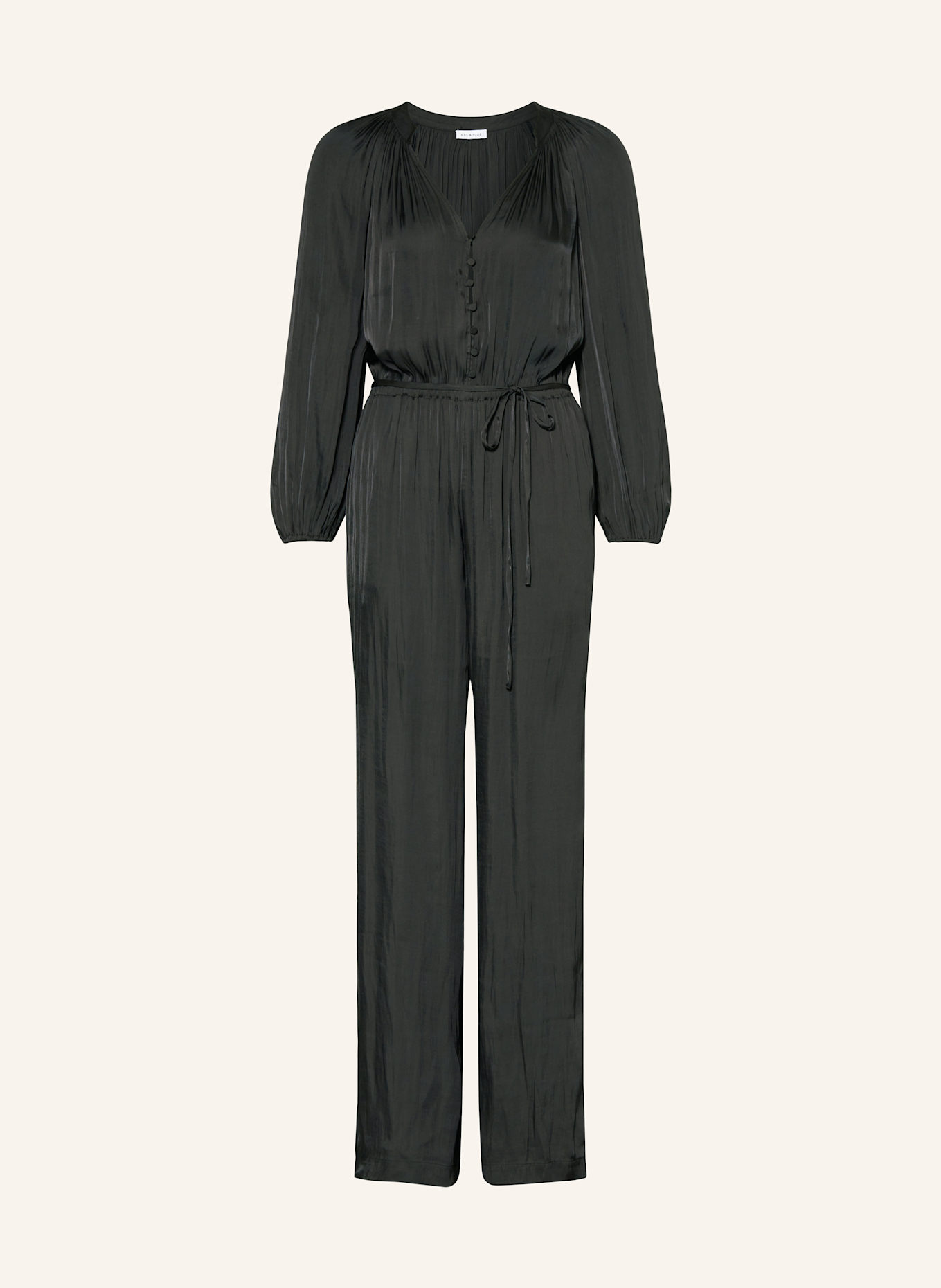MRS & HUGS Satin-Jumpsuit: SCHWARZ