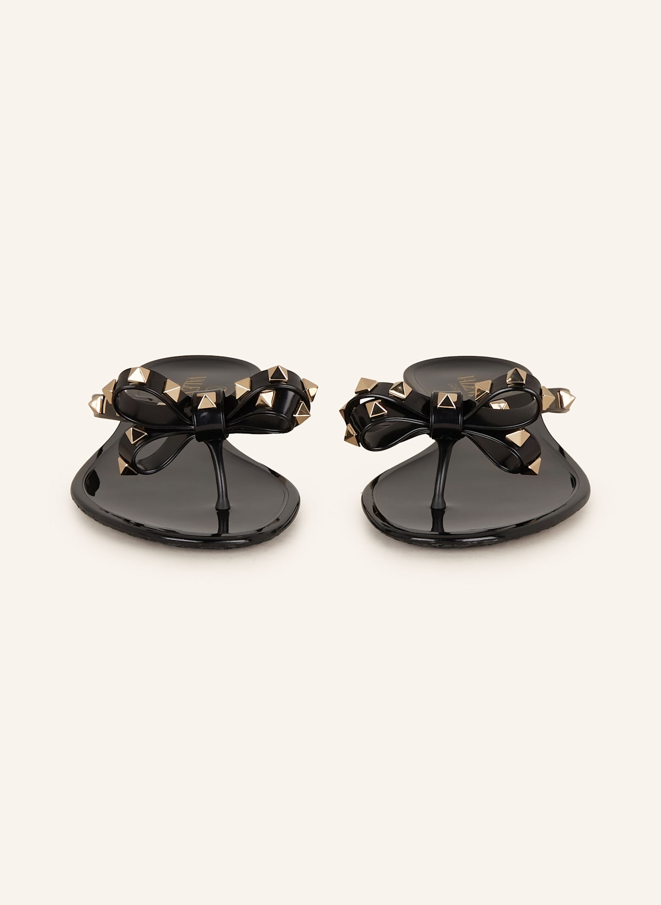 VALENTINO GARAVANI Zehentrenner SUMMER ROCKSTUD mit Nieten: SCHWARZ
