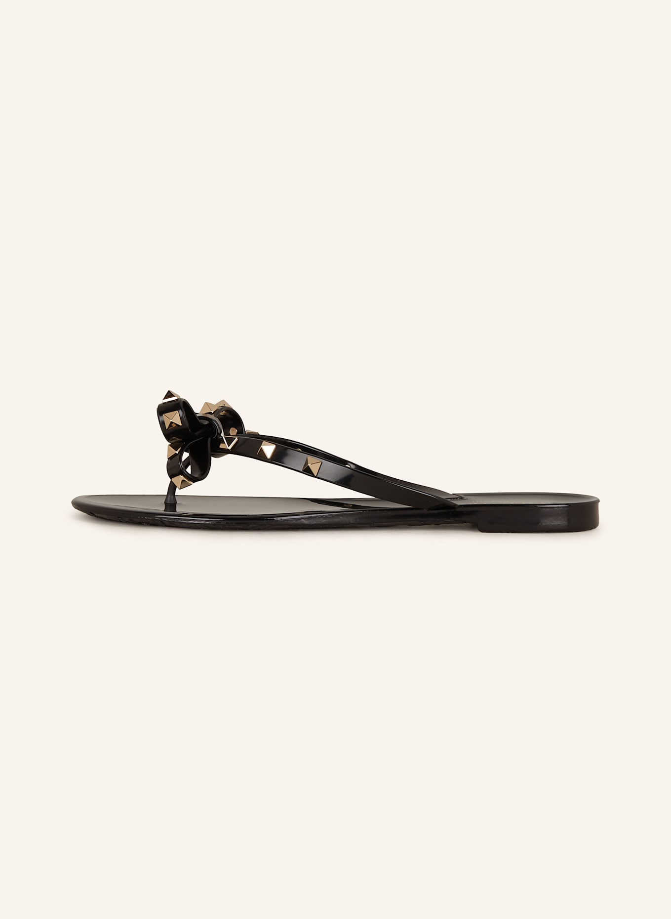 VALENTINO GARAVANI Zehentrenner SUMMER ROCKSTUD mit Nieten: SCHWARZ