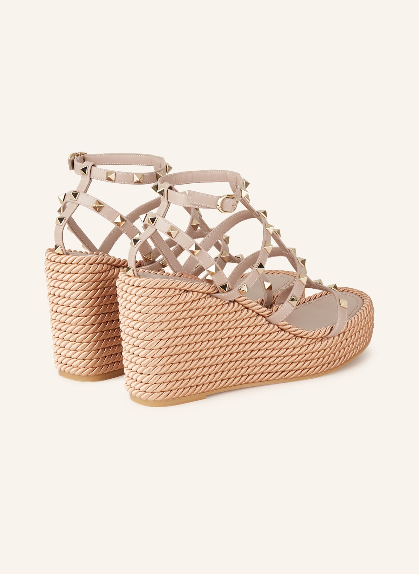 VALENTINO GARAVANI Wedges ROCKSTUD TORCHON: NUDE