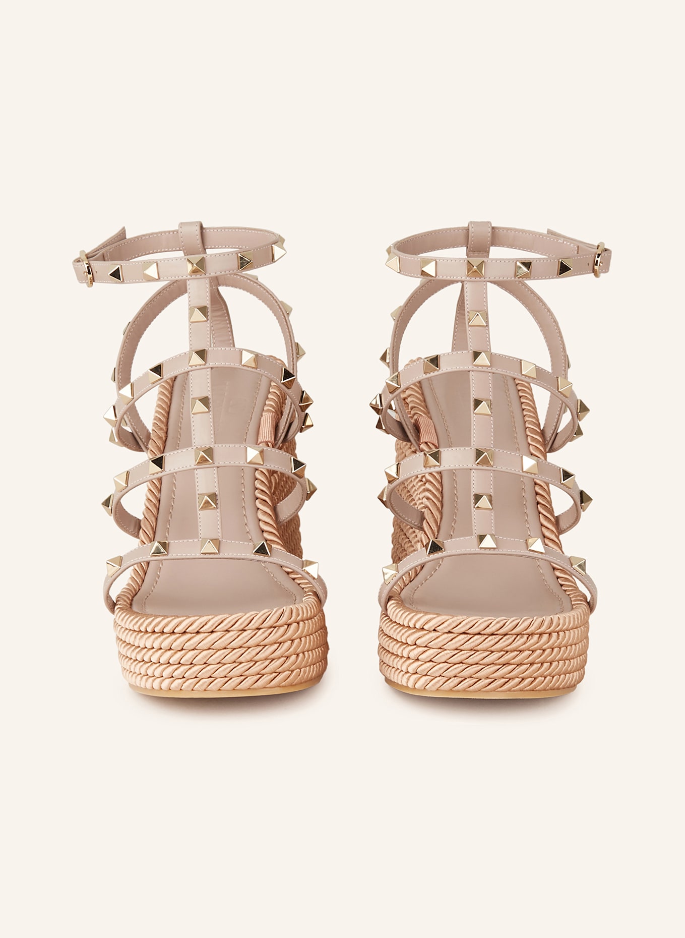 VALENTINO GARAVANI Wedges ROCKSTUD TORCHON: NUDE