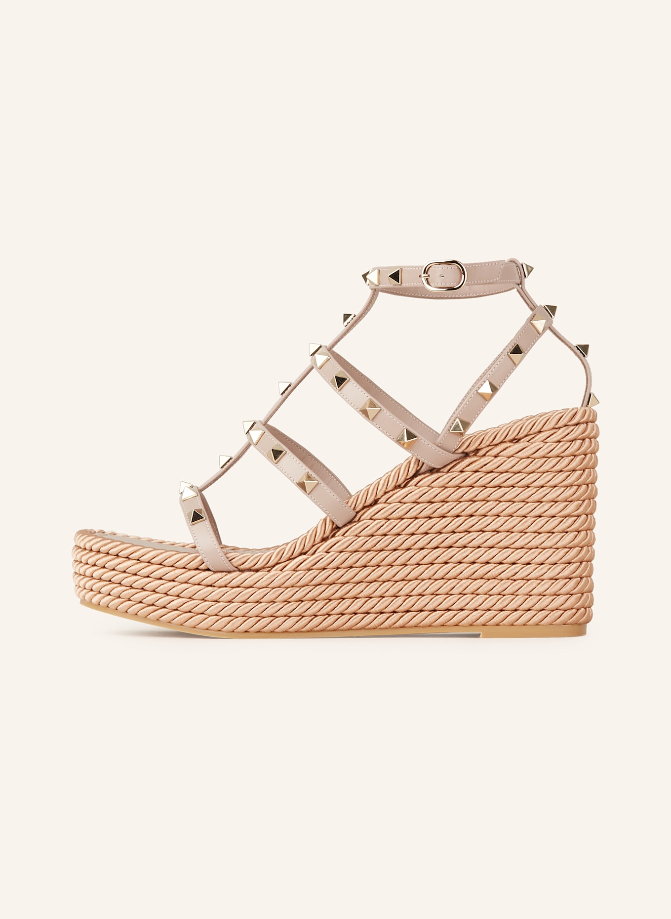 VALENTINO GARAVANI Wedges ROCKSTUD TORCHON: NUDE