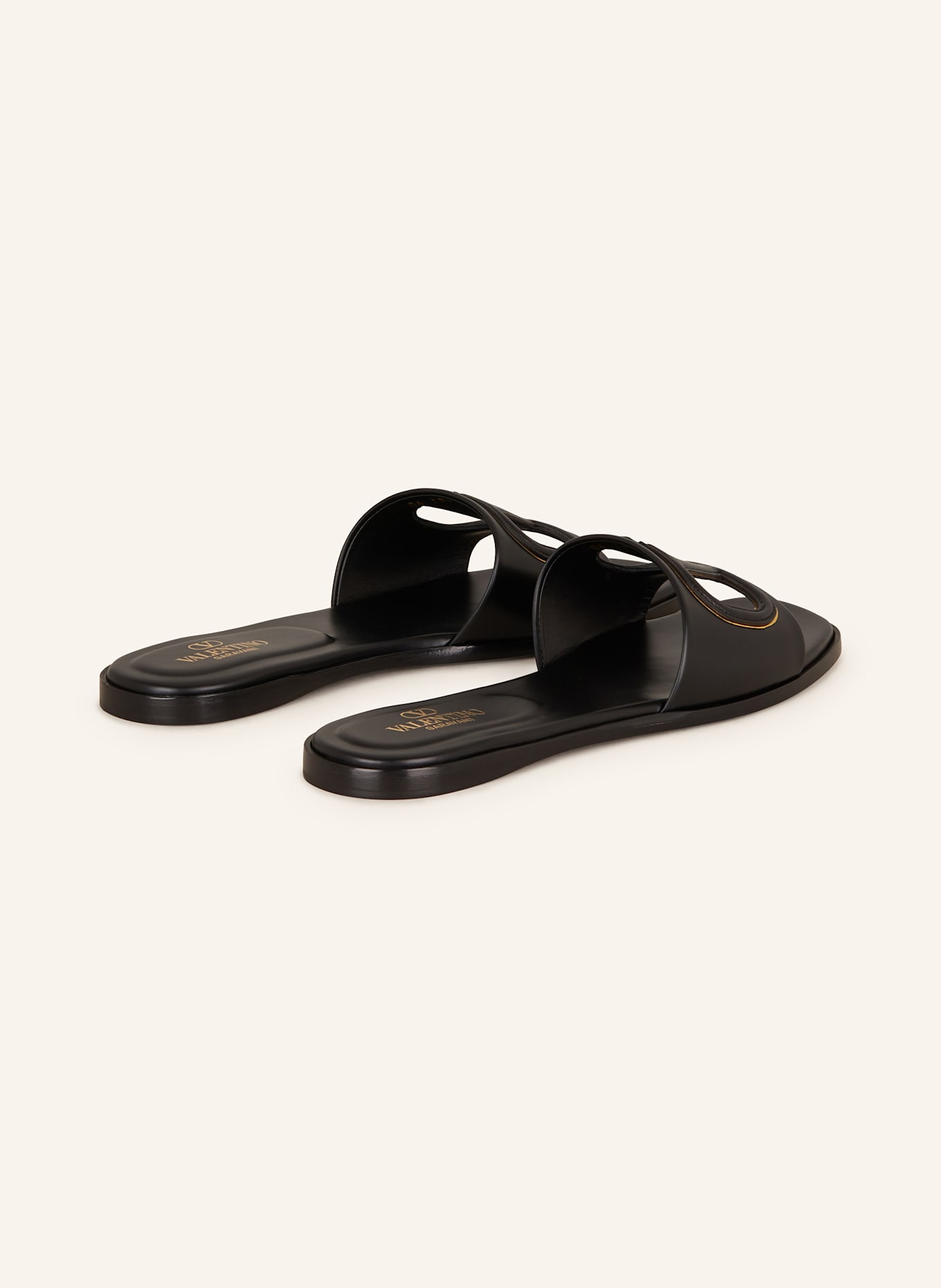 VALENTINO GARAVANI Slides VLOGO with cut-outs in black VALENTINO GARAVANI Slides VLOGO with cut-outs in black