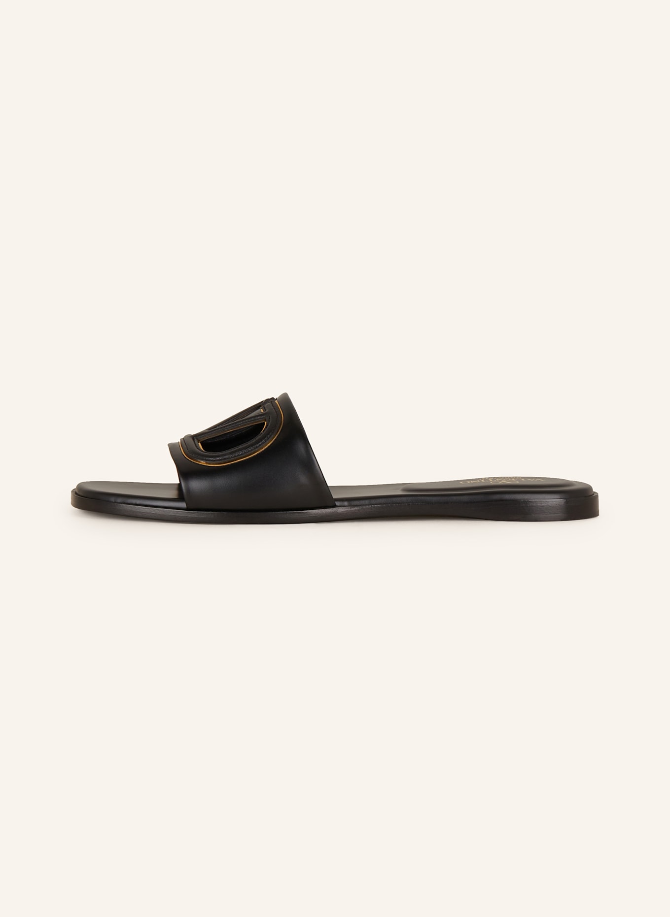 サンダル Valentino Garavani Slides with Vlogo Vロゴ シグネチャー グレインカウハイドレザー スライドサンダル