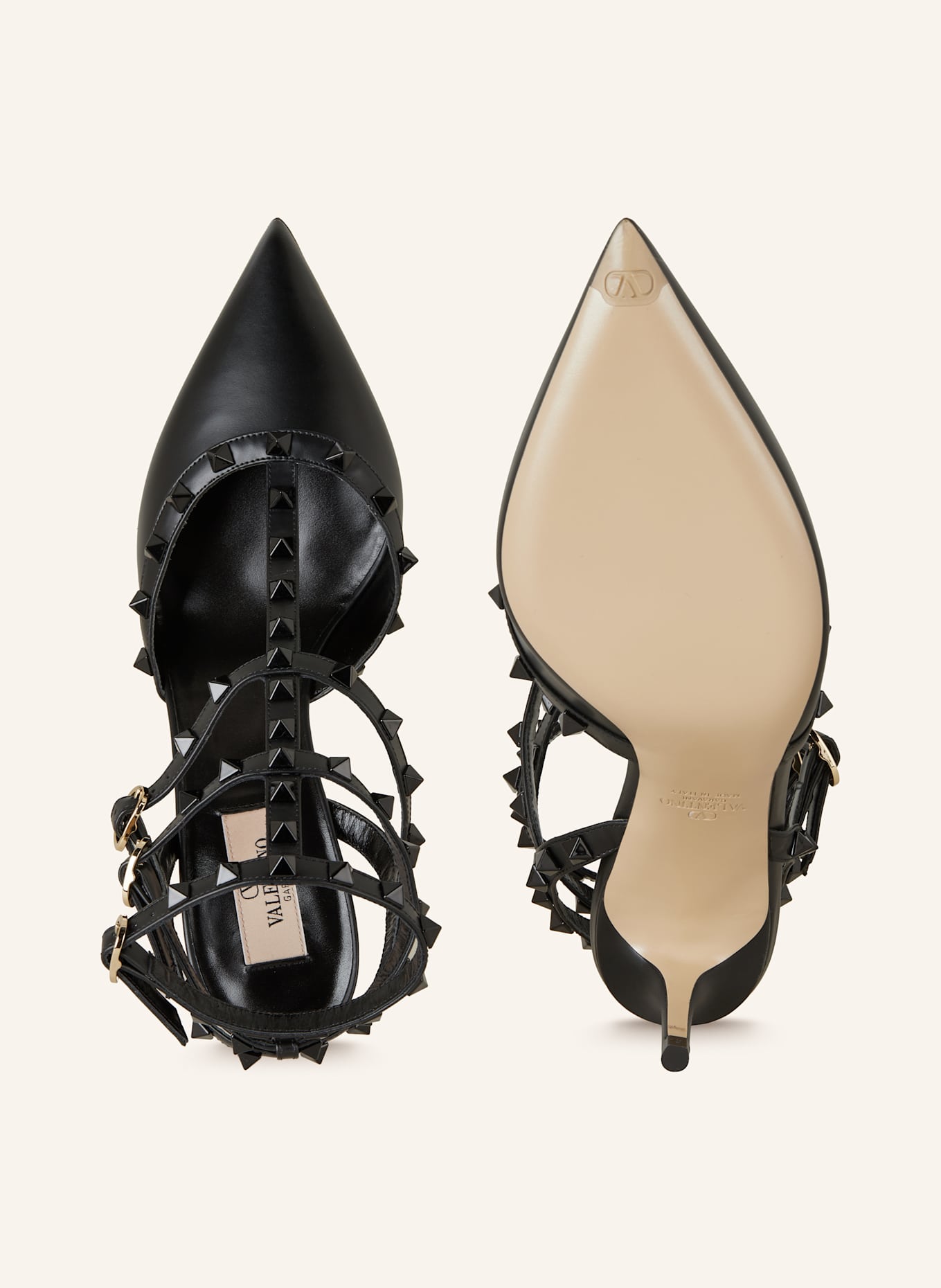 VALENTINO GARAVANI Slingpumps ROCKSTUD mit Nieten: 0NO NERO