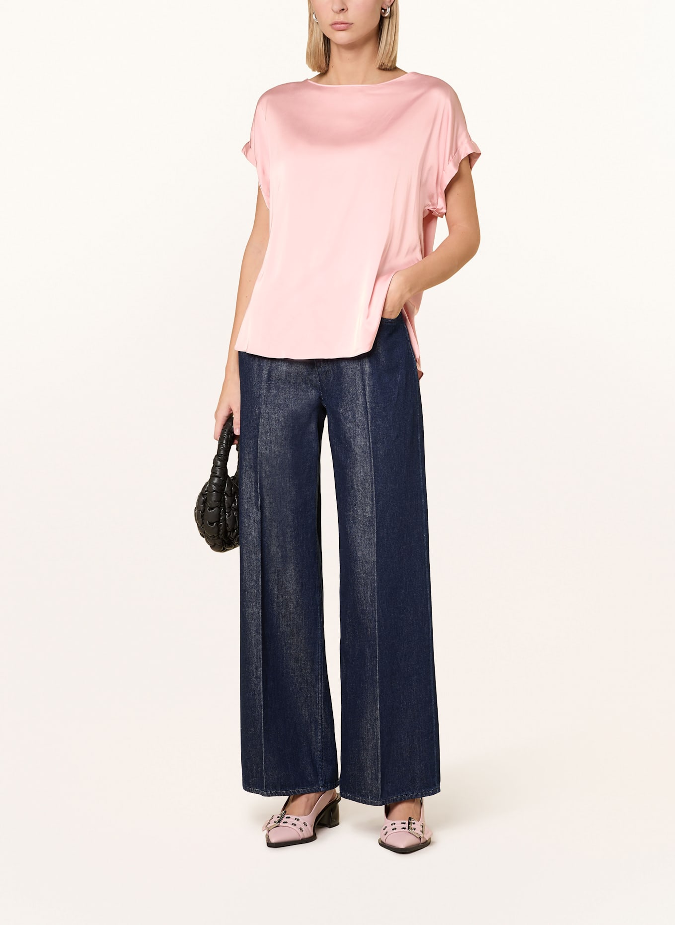 ELENA MIRO Bluzka z satyny: RÓŻOWY