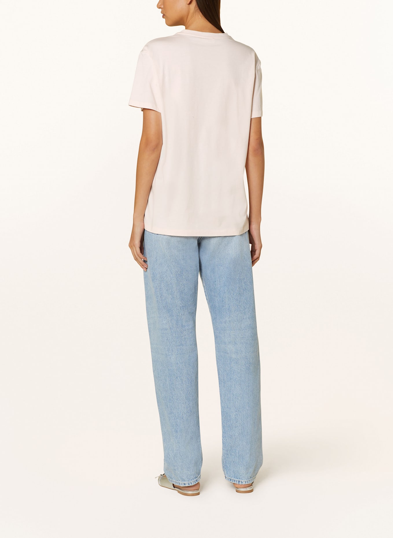 LIU JO T-shirt with decorative gems: LIGHT PINK