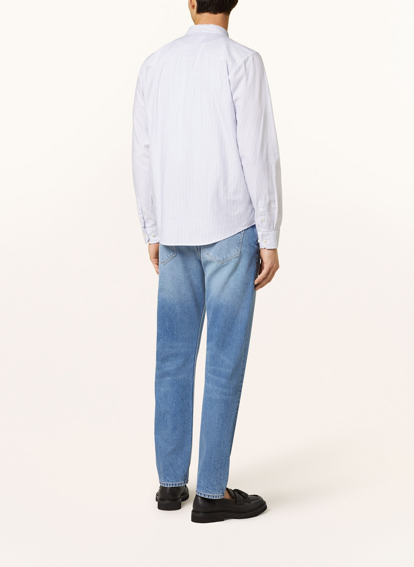 ARMEDANGELS Hemd QUAASA Regular Fit: WEISS/ BLAU