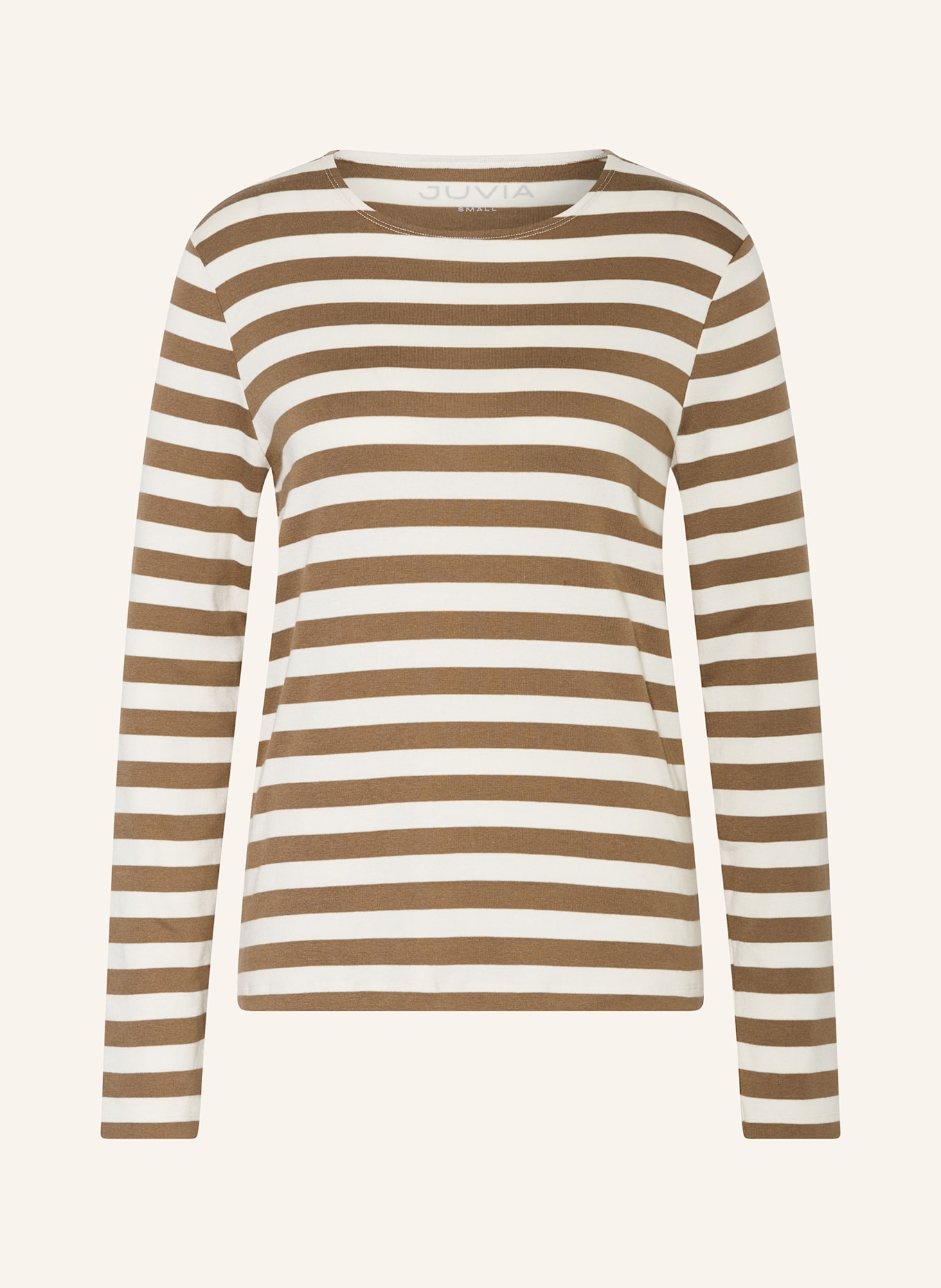 Juvia Long sleeve shirt JULIANE, Color: ECRU/ BROWN (Image 1)