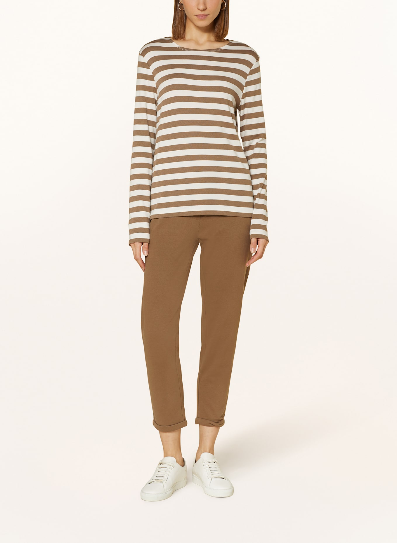 Juvia Long sleeve shirt JULIANE, Color: ECRU/ BROWN (Image 2)