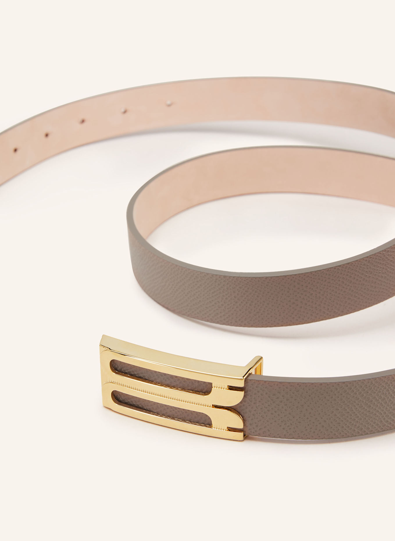 VICTORIA BECKHAM Ledergürtel: TAUPE