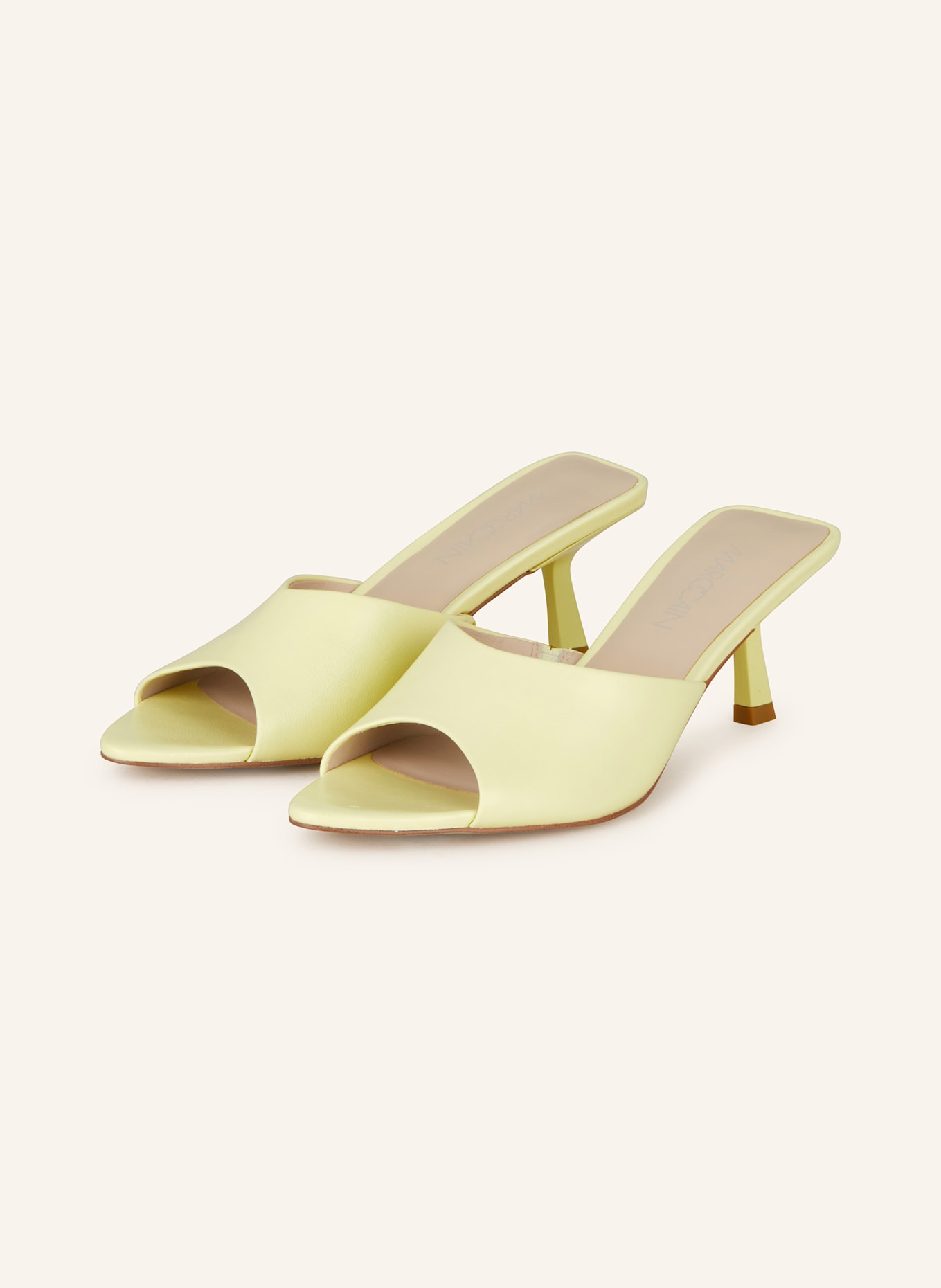 MARC CAIN Mules: HELLGELB