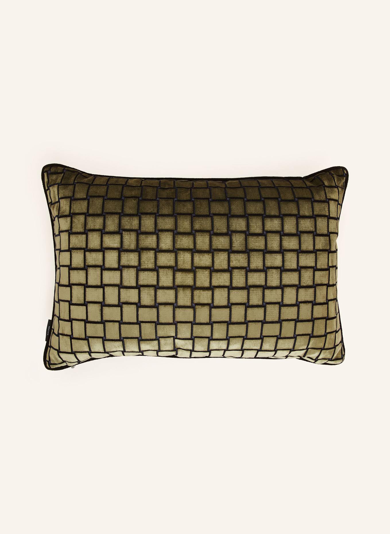 ROHLEDER Dekokissen MOONRAKER aus Samt: OLIV / SCHWARZ