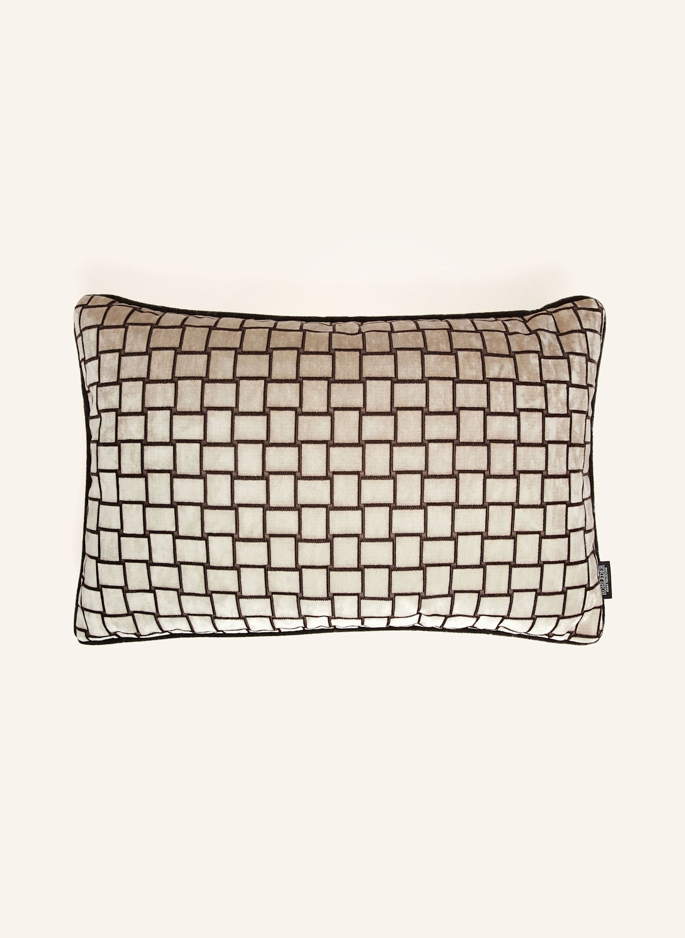 ROHLEDER Dekokissen MOONRAKER aus Samt: HELLBRAUN