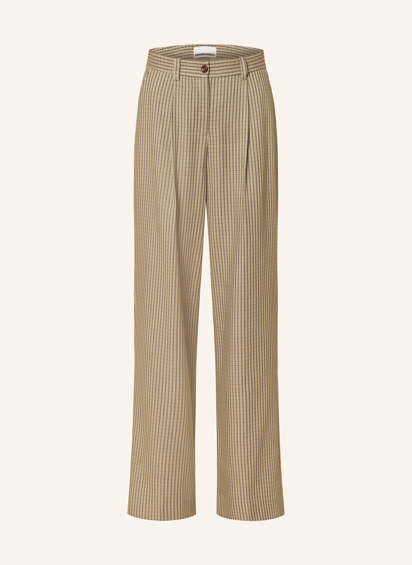 ARMEDANGELS Hose NUMAALI CHECK: BEIGE / CREME