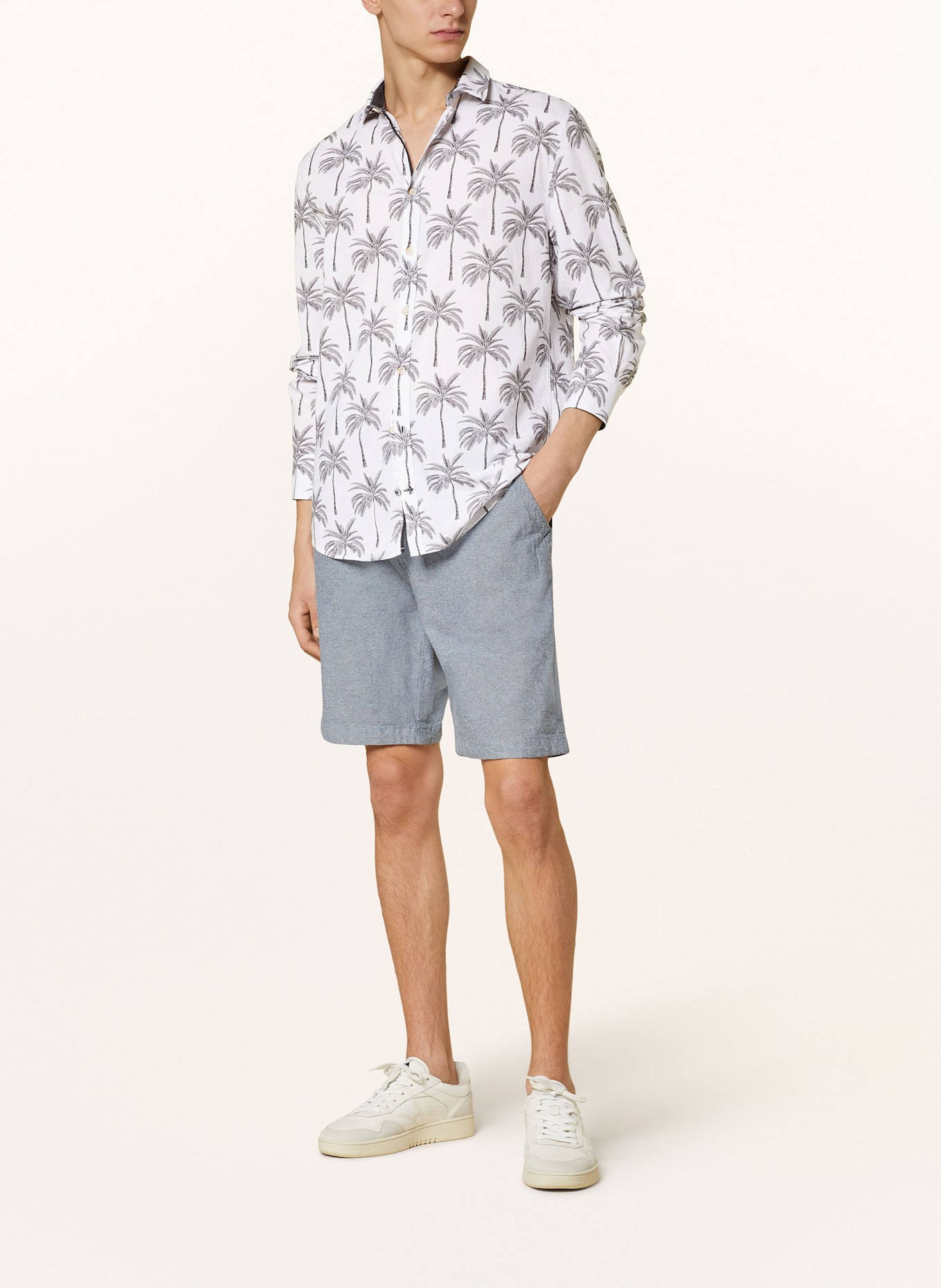 COLOURS & SONS Koszula regular fit: BIAŁY/ CZIEMNOSZARY