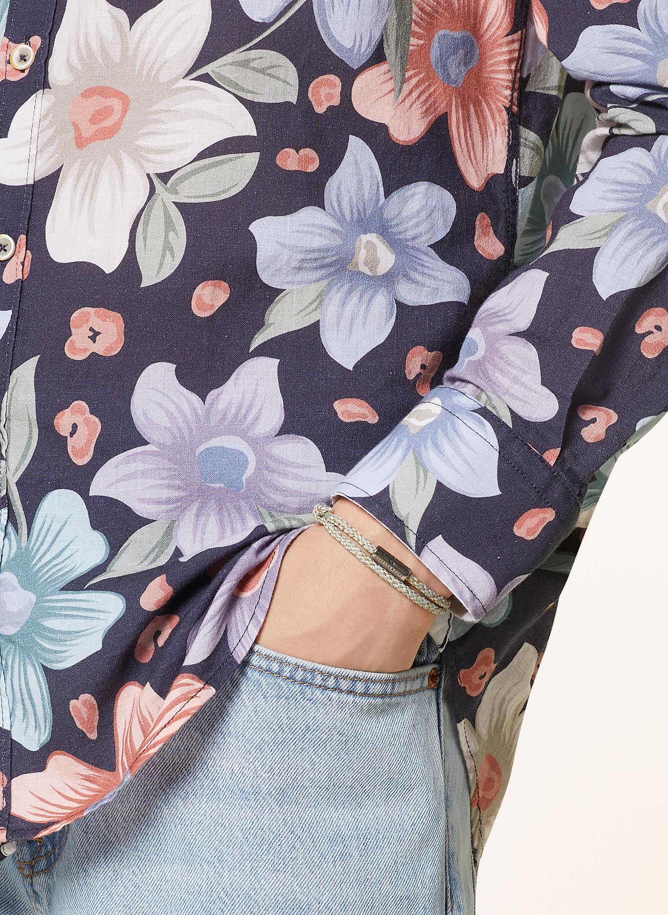 COLOURS & SONS Resorthemd Regular Fit: DUNKELBLAU / HELLLILA / LACHS