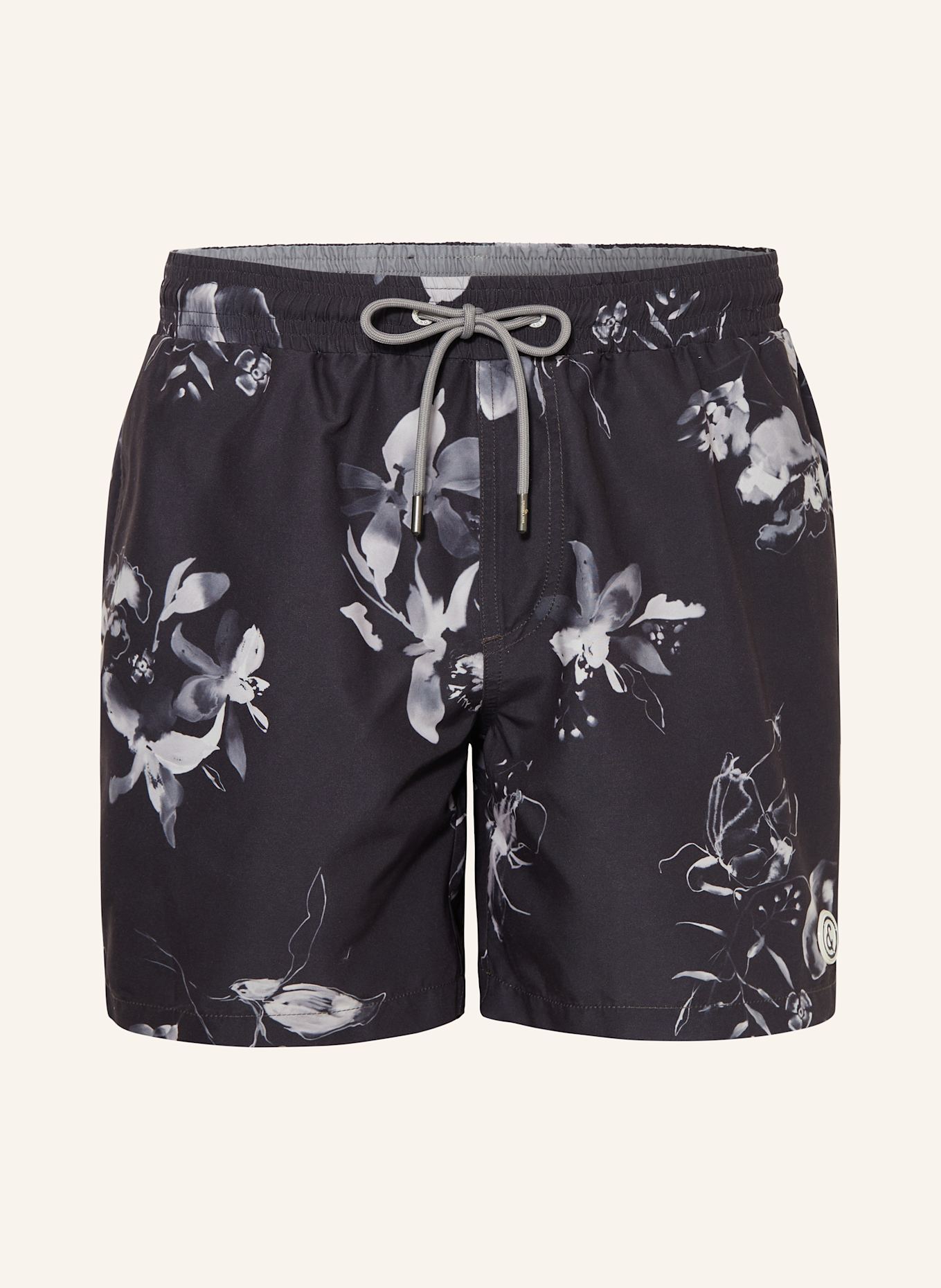 COLOURS & SONS Swim Shorts: BLACK / LIGHT GRAY
