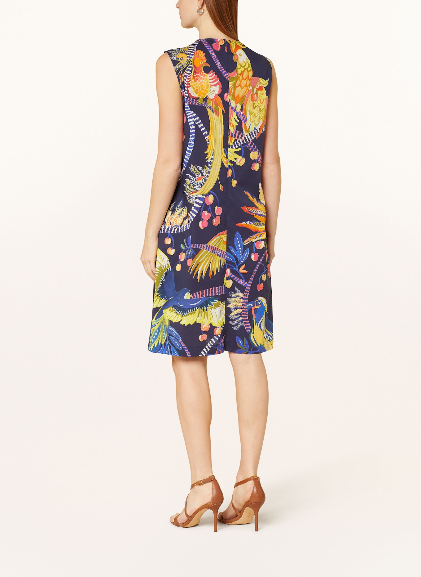 ELENA MIRO Kleid: DUNKELBLAU / GELB / ROSA