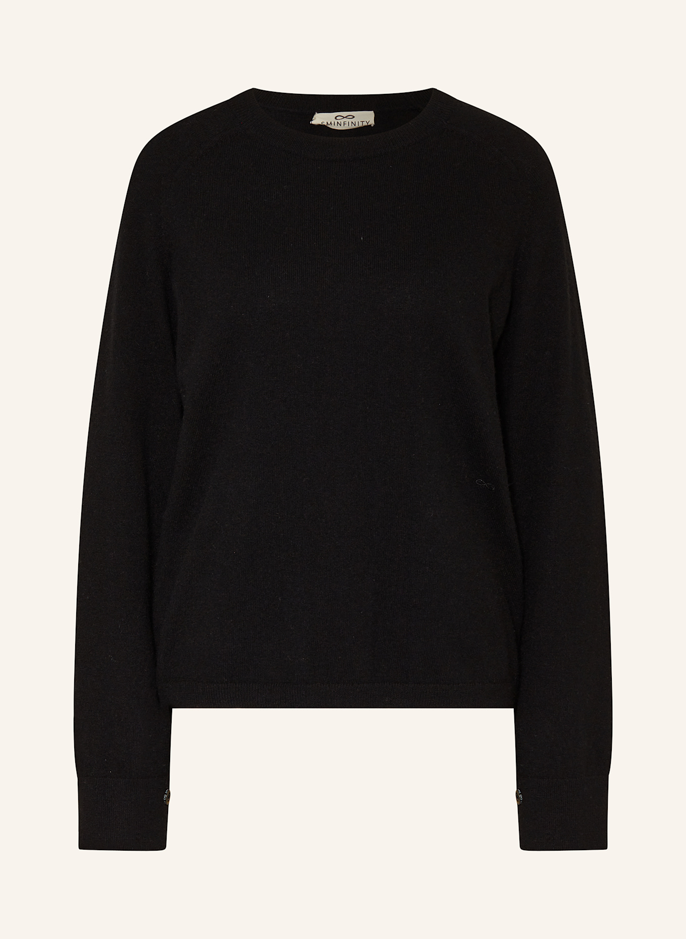 SMINFINITY Pullover mit Cashmere: SCHWARZ