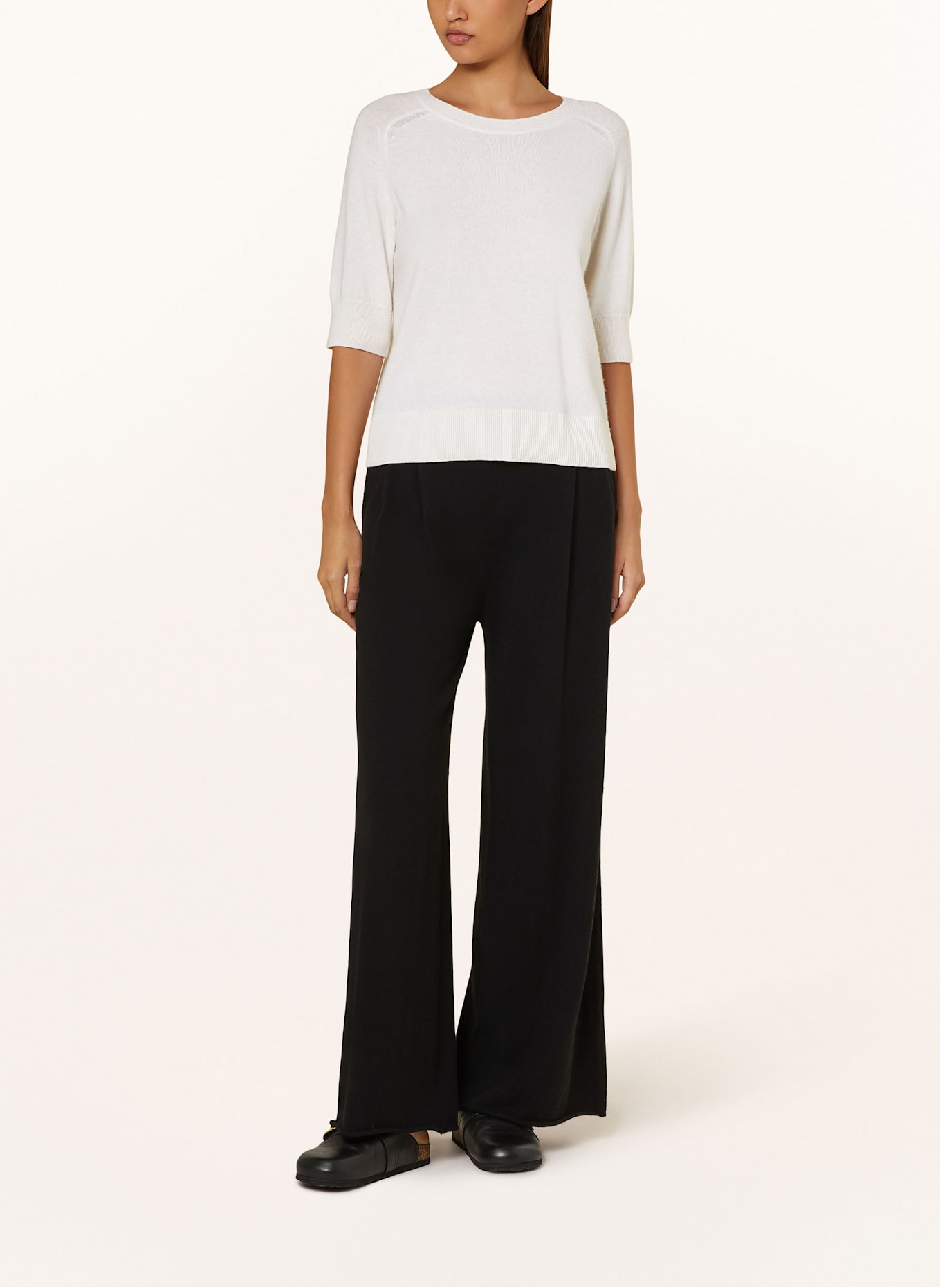 SMINFINITY Strickshirt mit Cashmere: ECRU