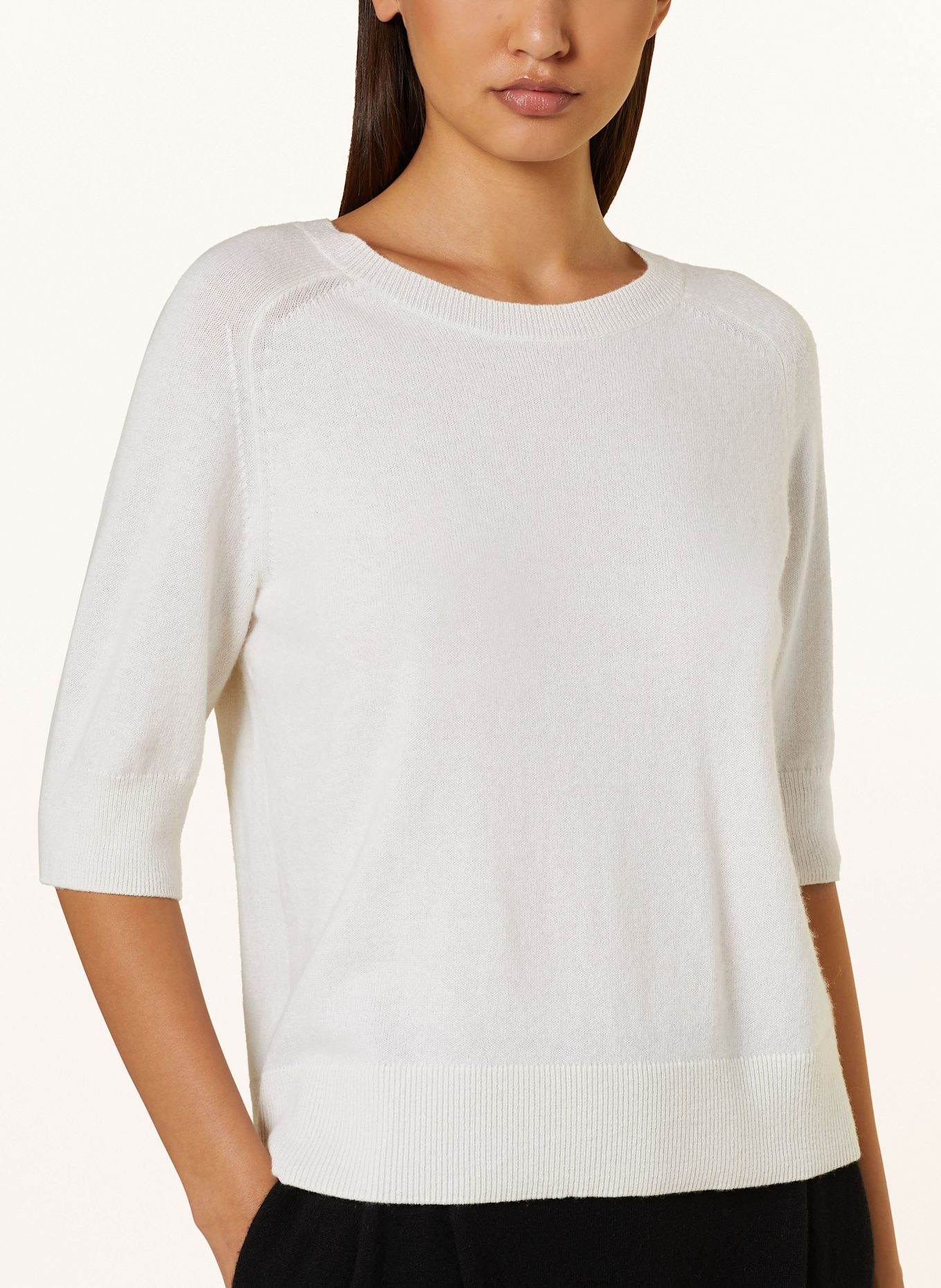 SMINFINITY Strickshirt mit Cashmere: ECRU