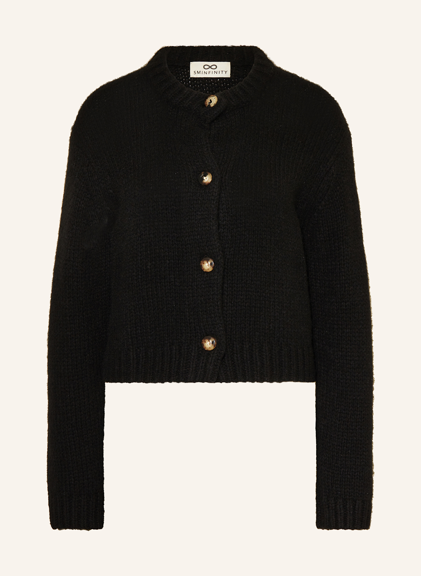 SMINFINITY Cardigan with cashmere: BLACK