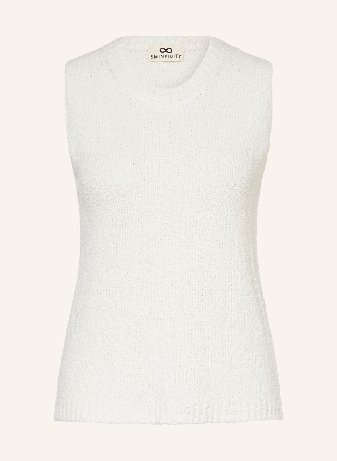 SMINFINITY Stricktop aus Bouclé: ECRU