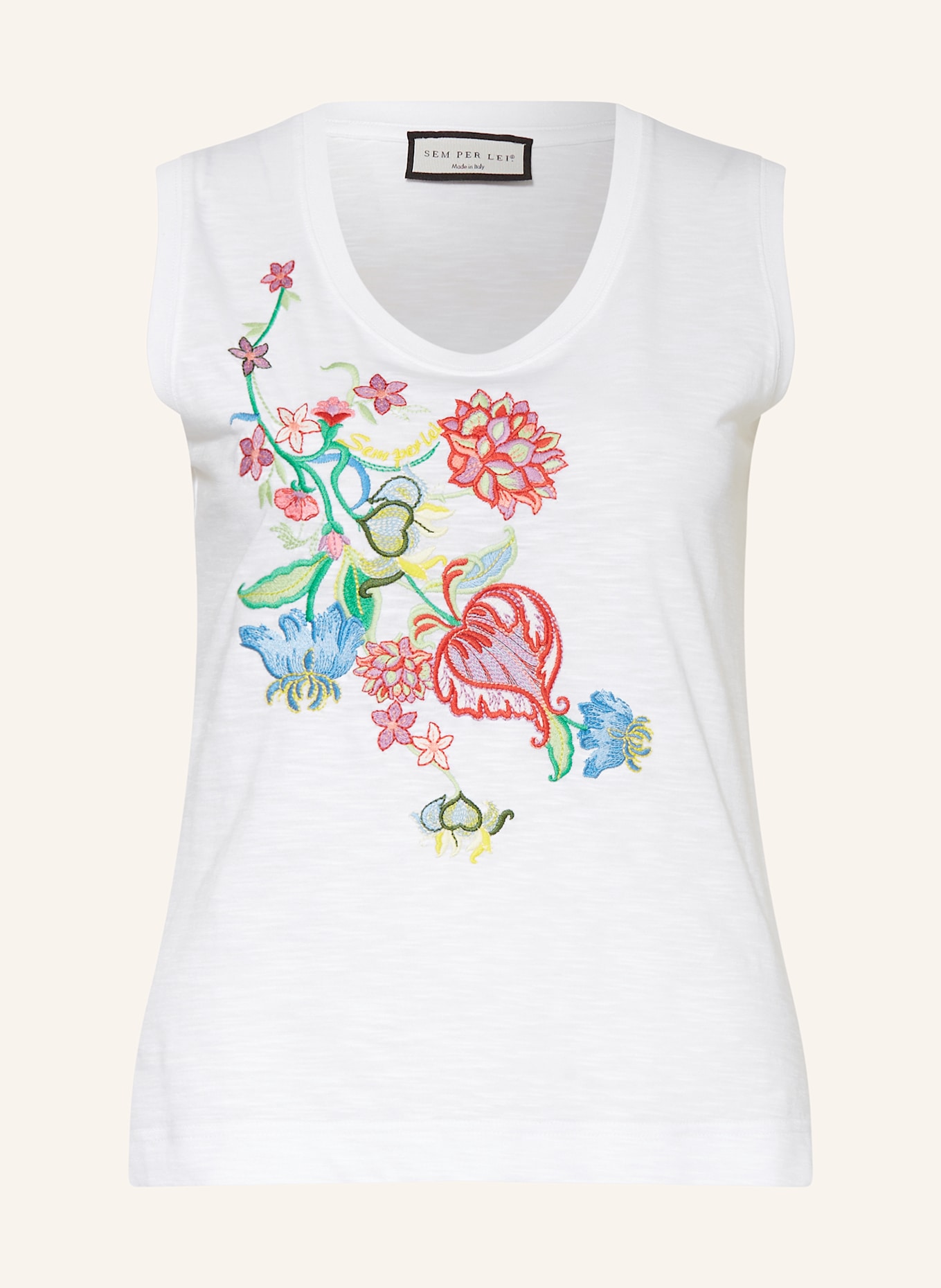 SEM PER LEI Top: WEISS / ROT / GRÜN
