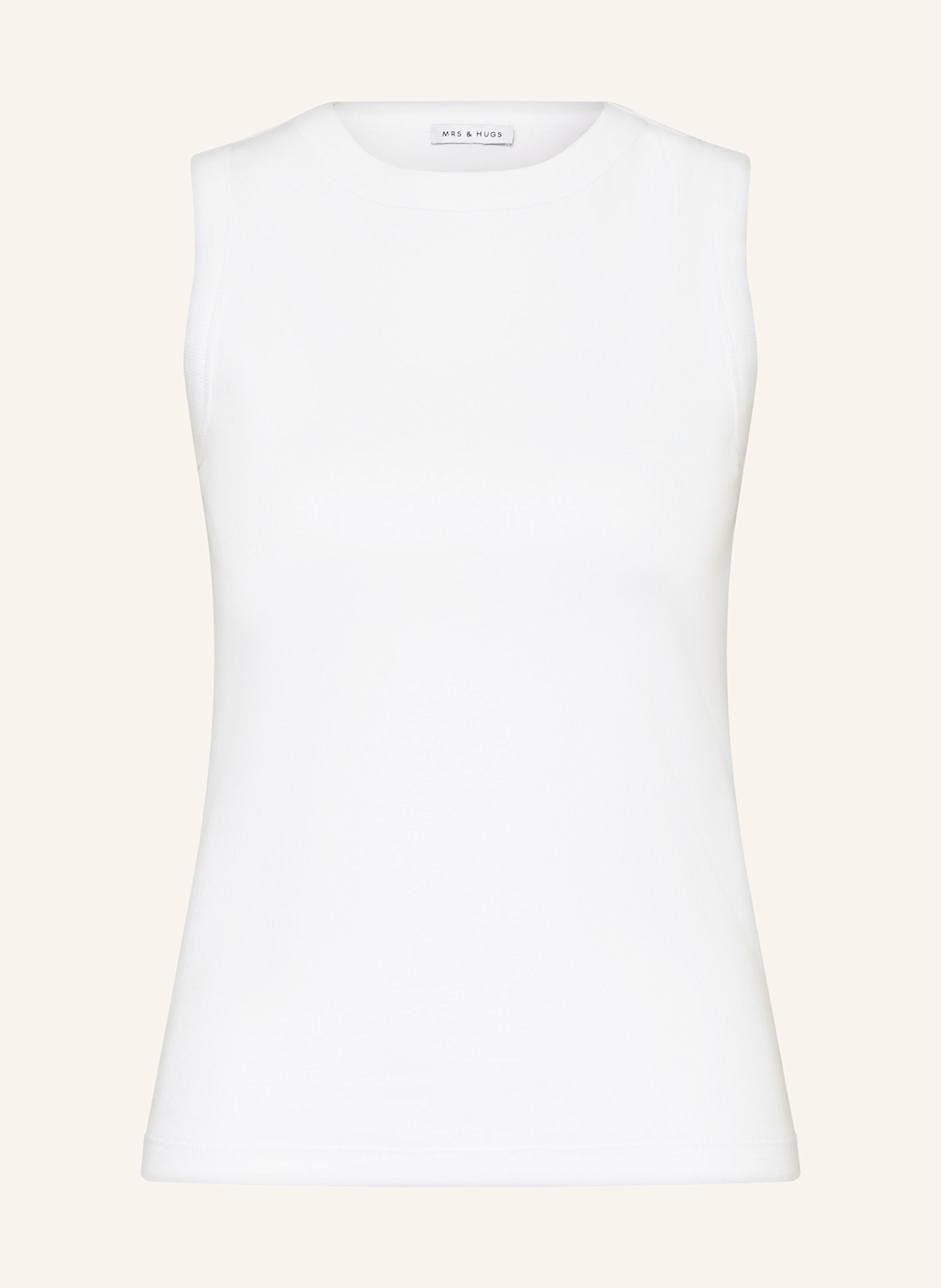 MRS & HUGS Top, Color: WHITE (Image 1)