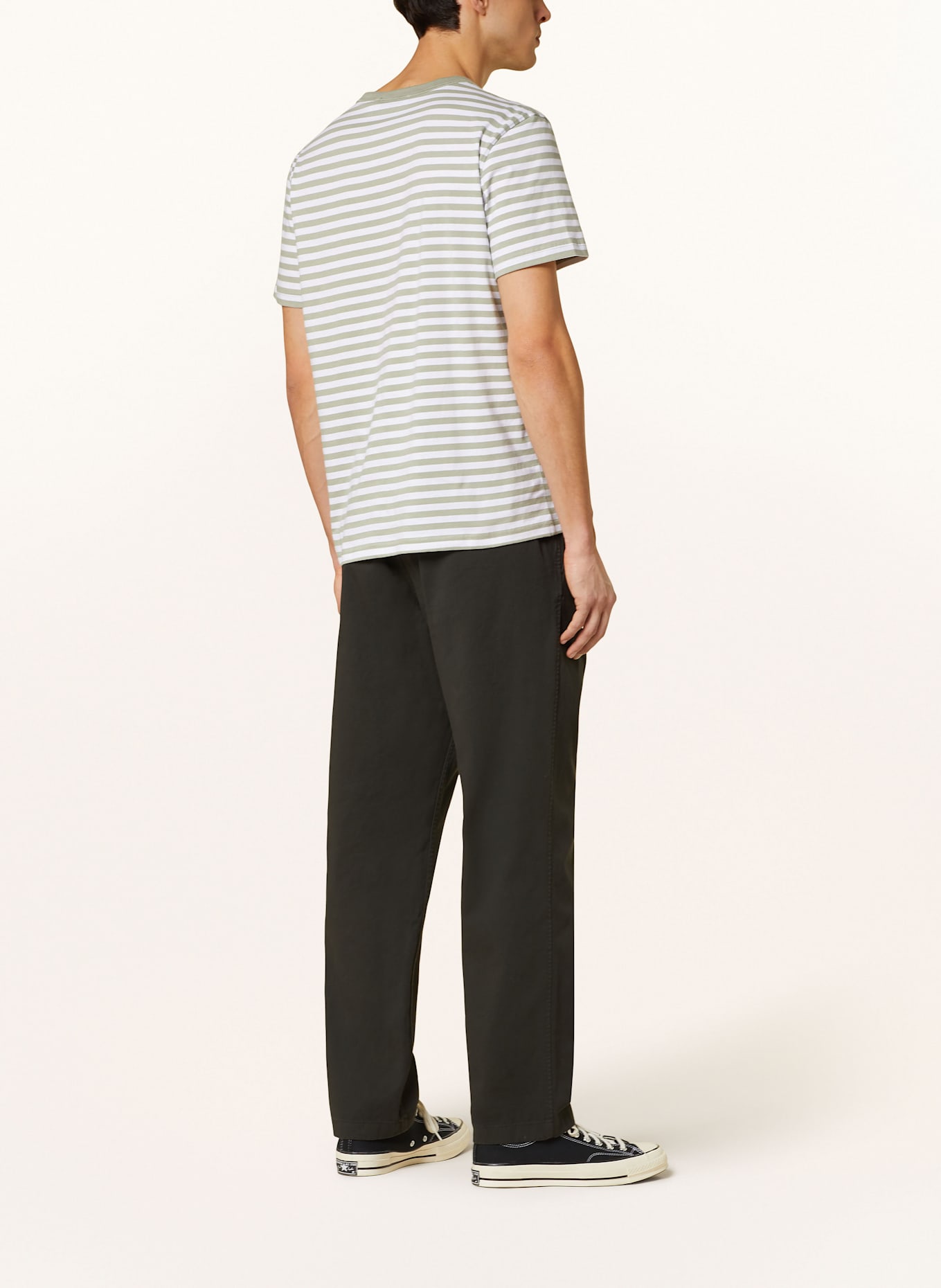 ARMEDANGELS T-Shirt MAARKOS: HELLGRÜN / WEISS