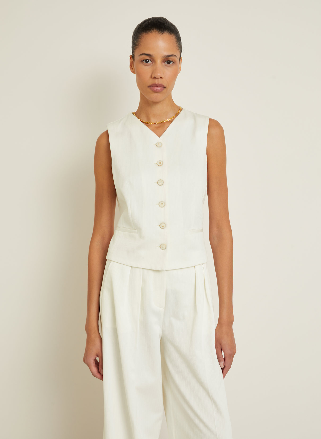Max Mara Blazerweste MIRELLA: ECRU