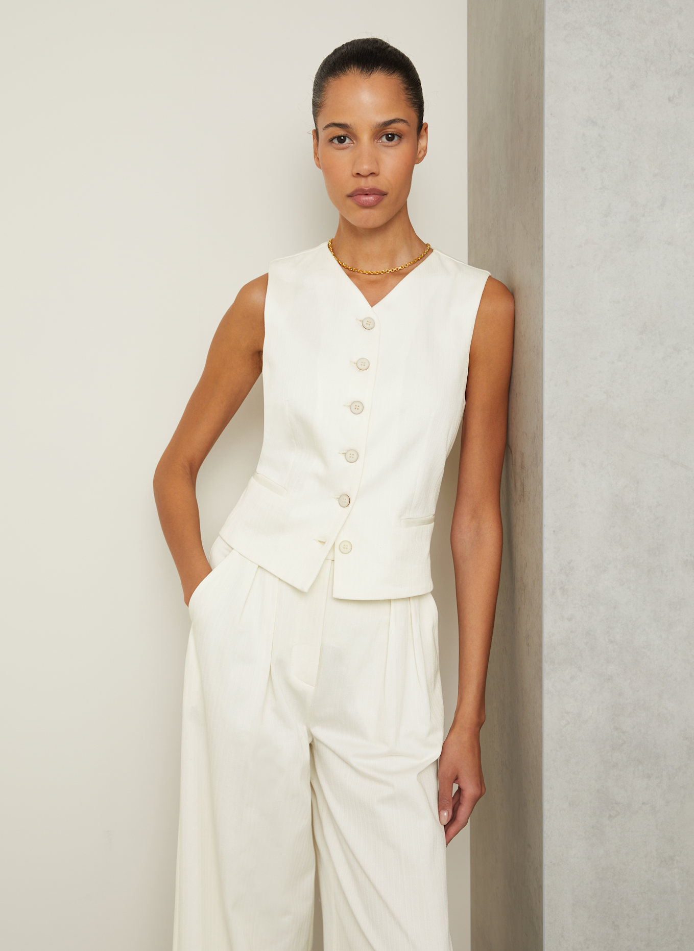 Max Mara Blazerweste MIRELLA: ECRU
