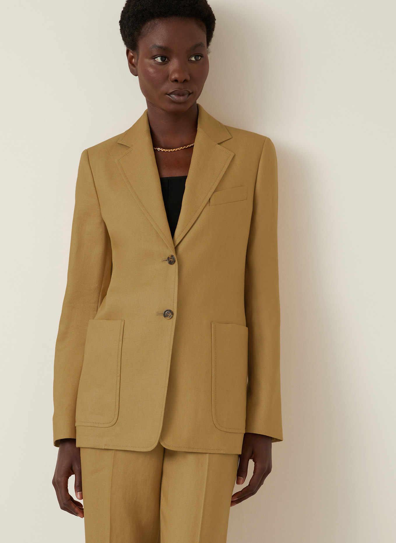 Max Mara Linen blazer GUGLIA in camel