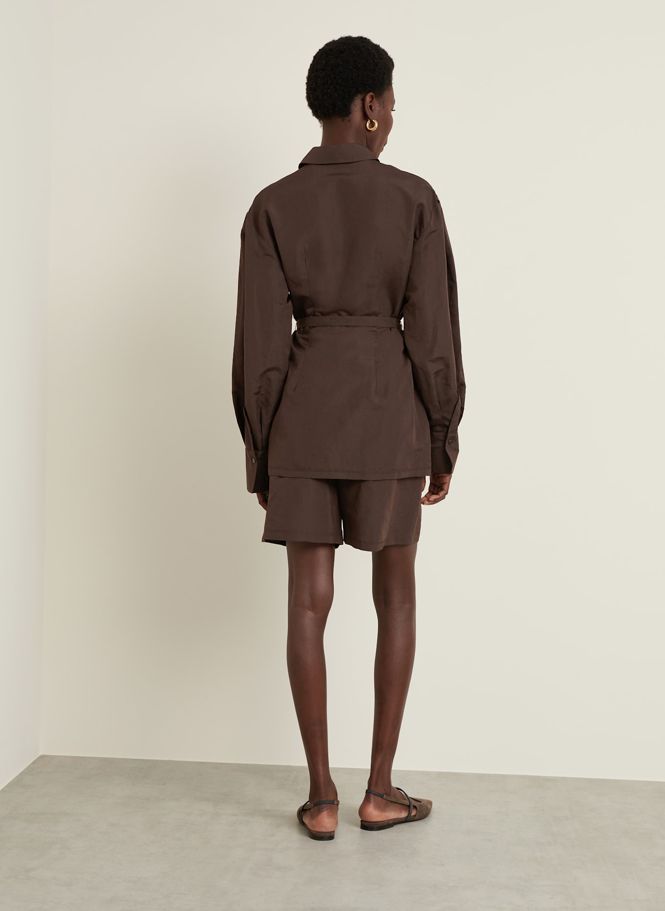 Tシャツ・カットソー Max Mara AFFARI - Linen and silk shirt with belt Max Mara AFFARI - LINEN AND SILK SHIRT WITH BELT - Shirts