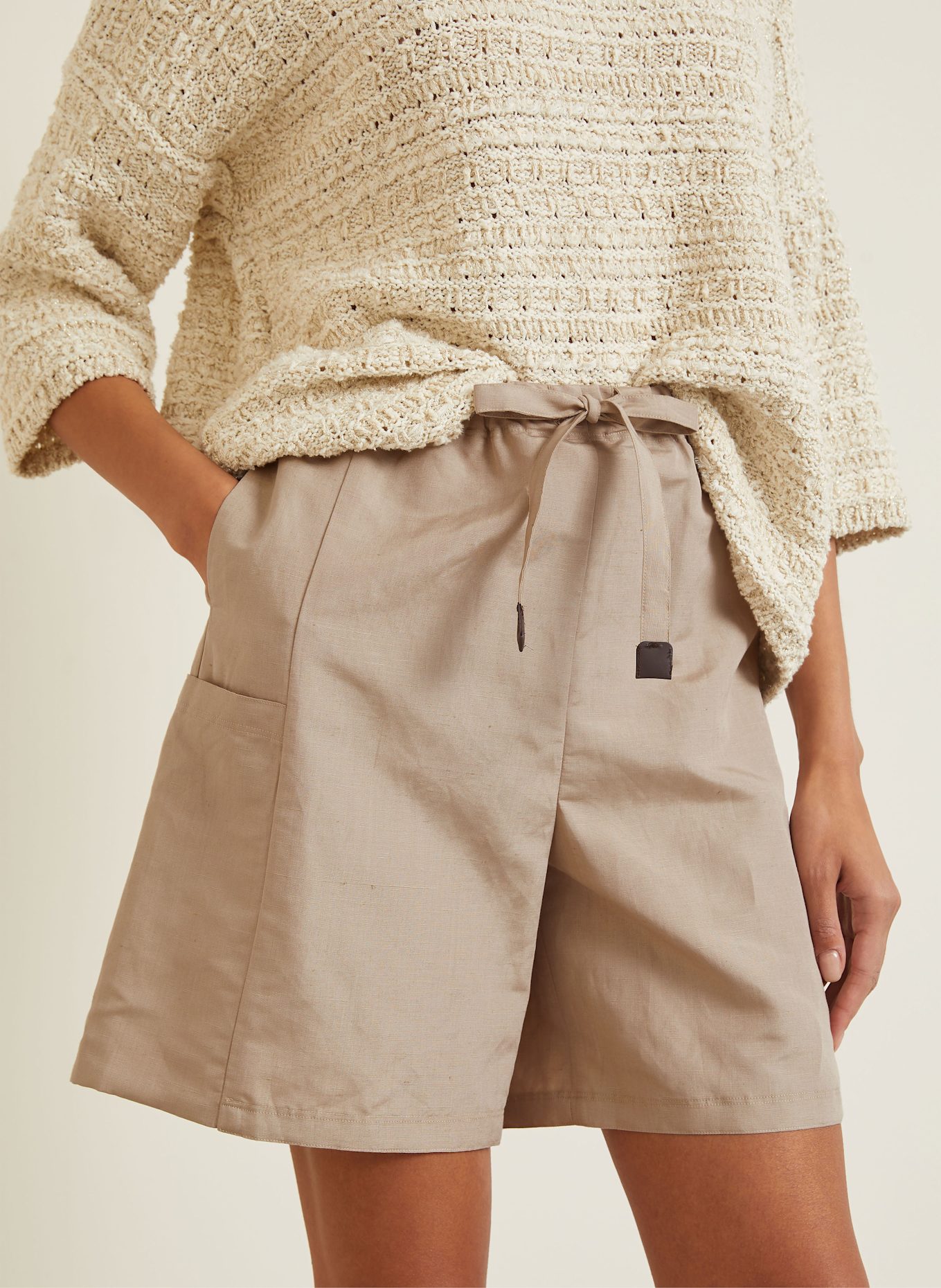 【Max Mara】国内未掲載商品 Quebec リネン＆シルク ショーツ P01035718.jpg