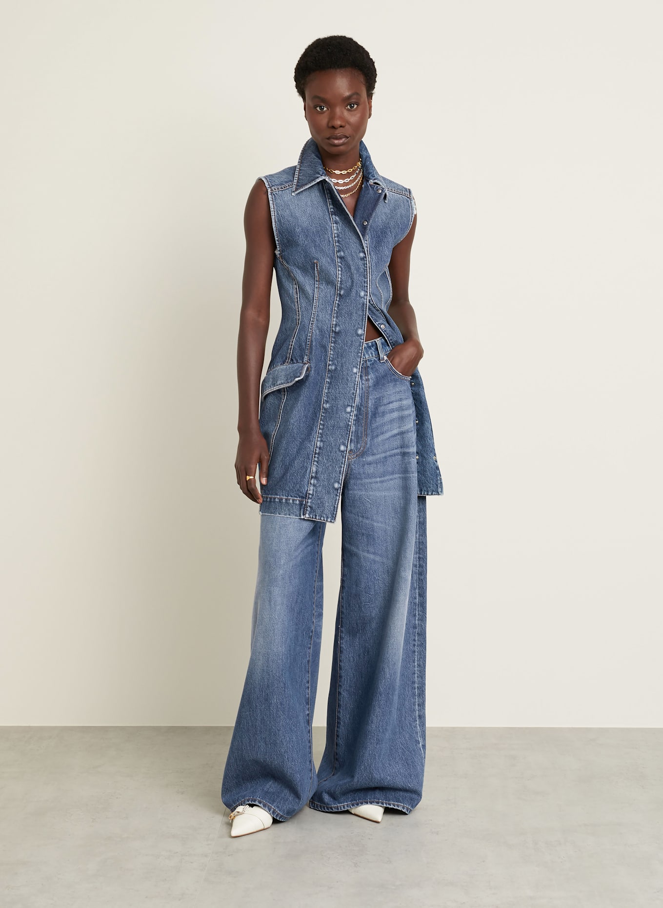 SPORTMAX Straight jeans ANGRI: 005 NAVY