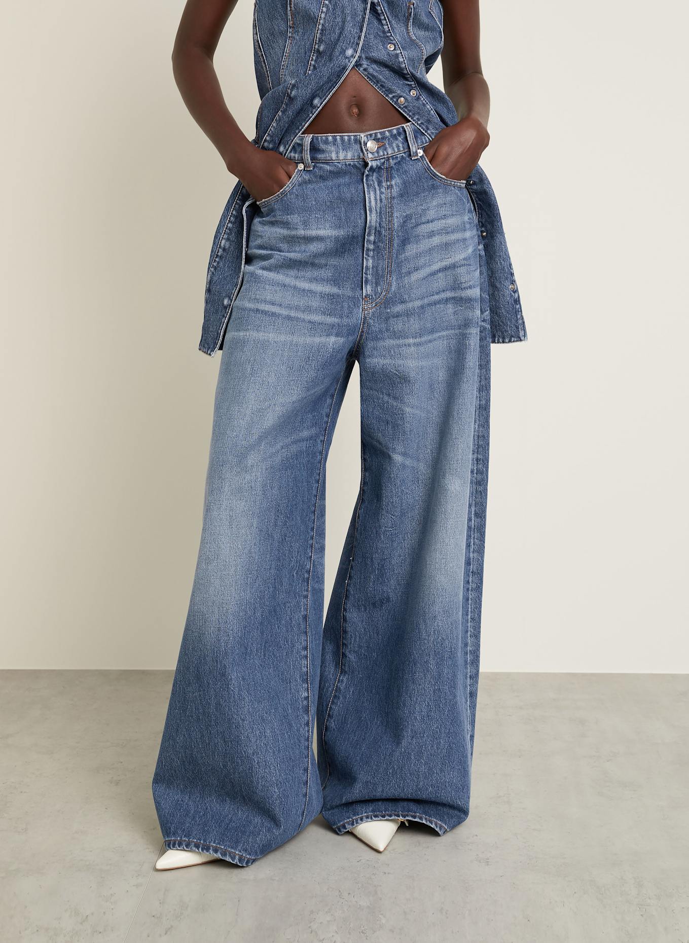 SPORTMAX Straight jeans ANGRI in 005 navy