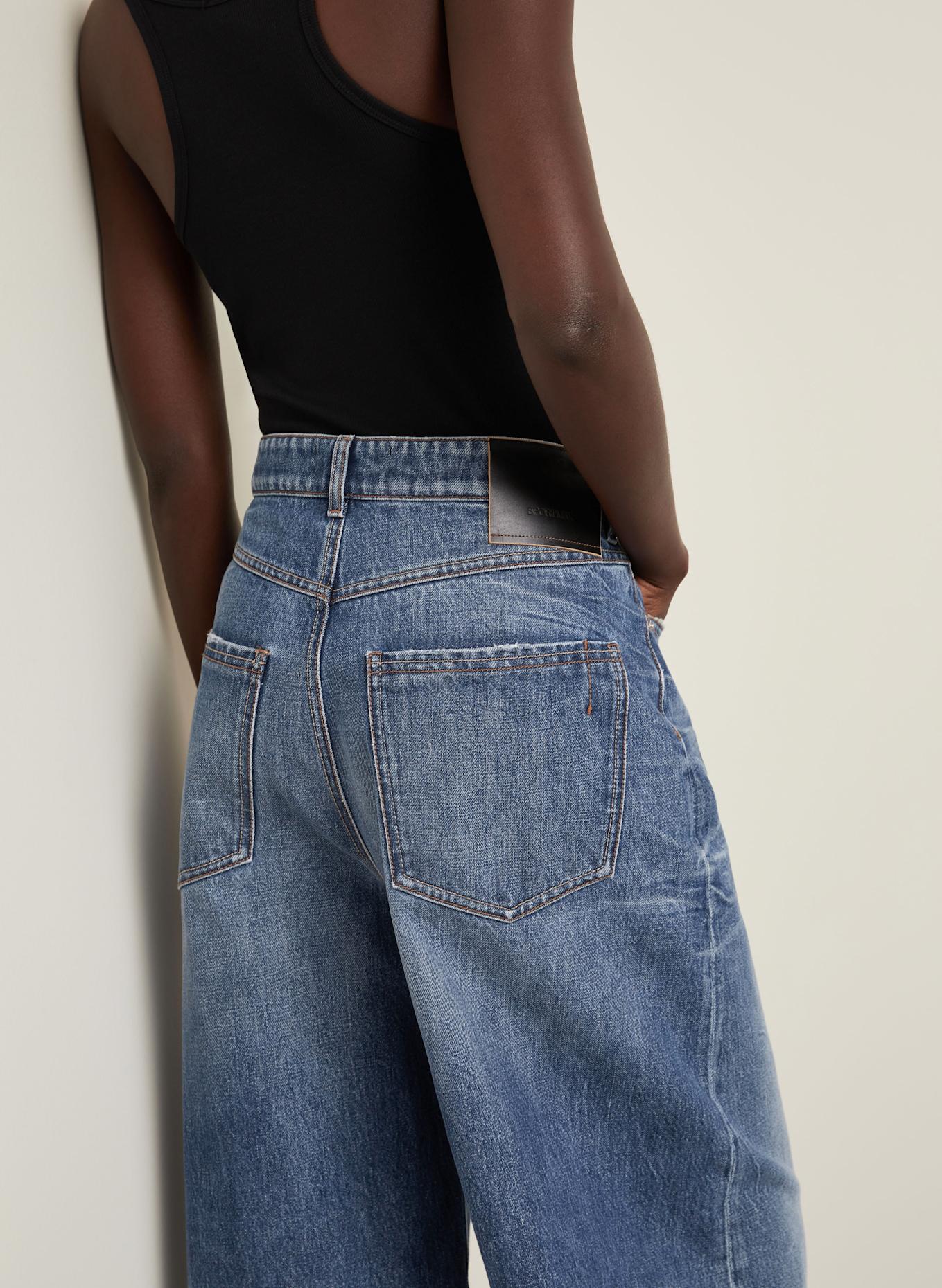 SPORTMAX Straight jeans ANGRI: 005 NAVY