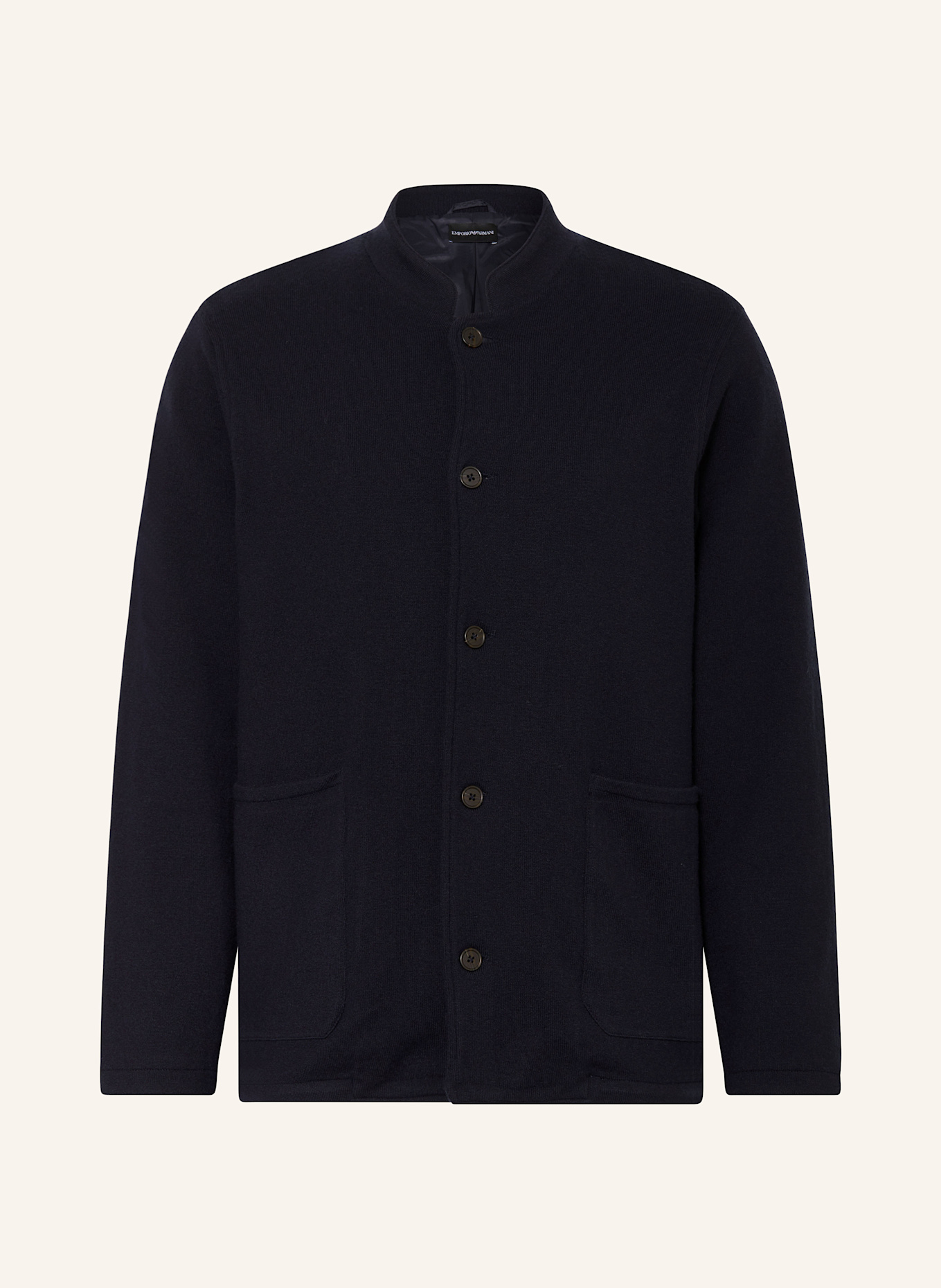 EMPORIO ARMANI Strickblouson: DUNKELBLAU