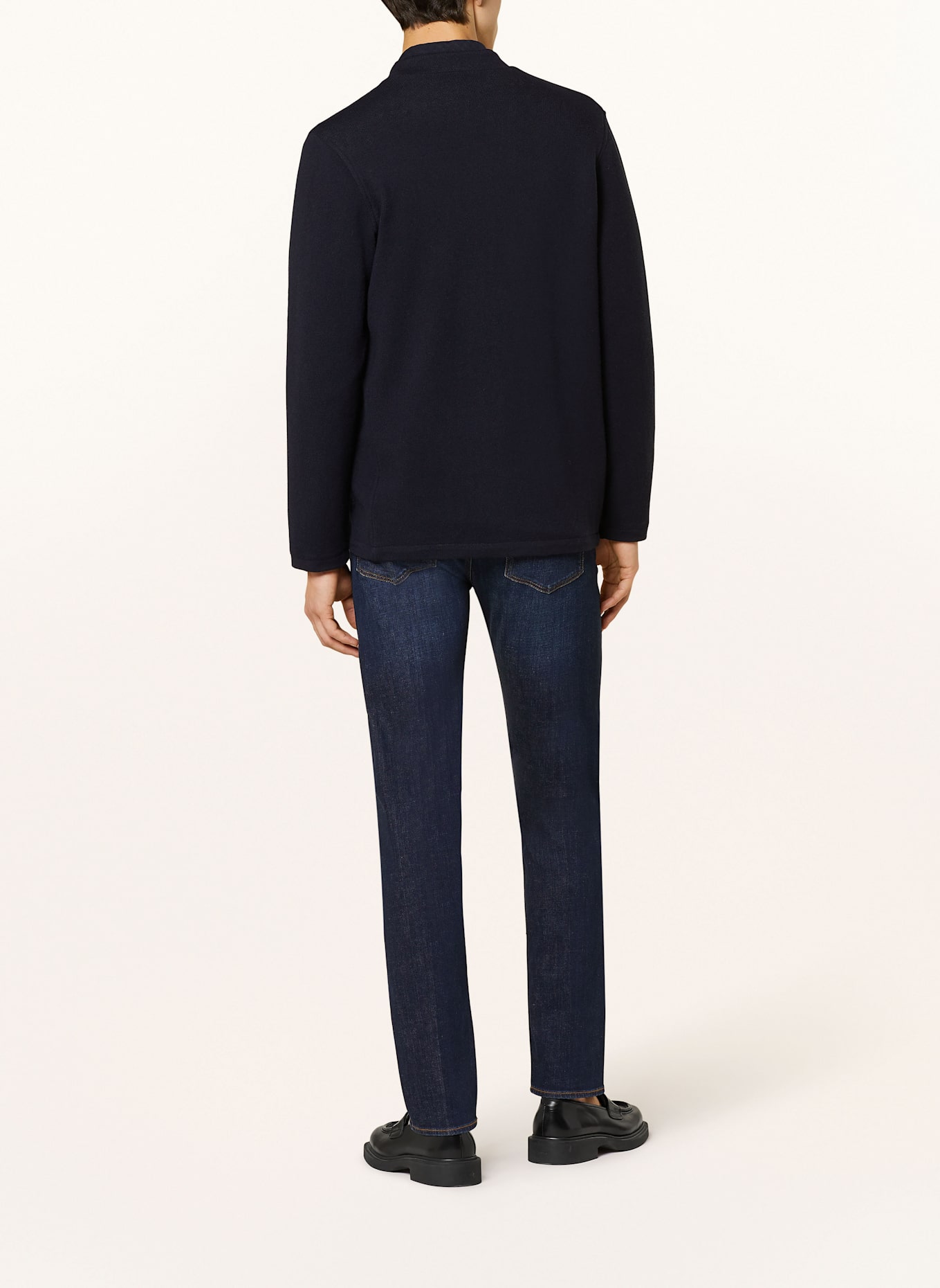EMPORIO ARMANI Strickblouson: DUNKELBLAU