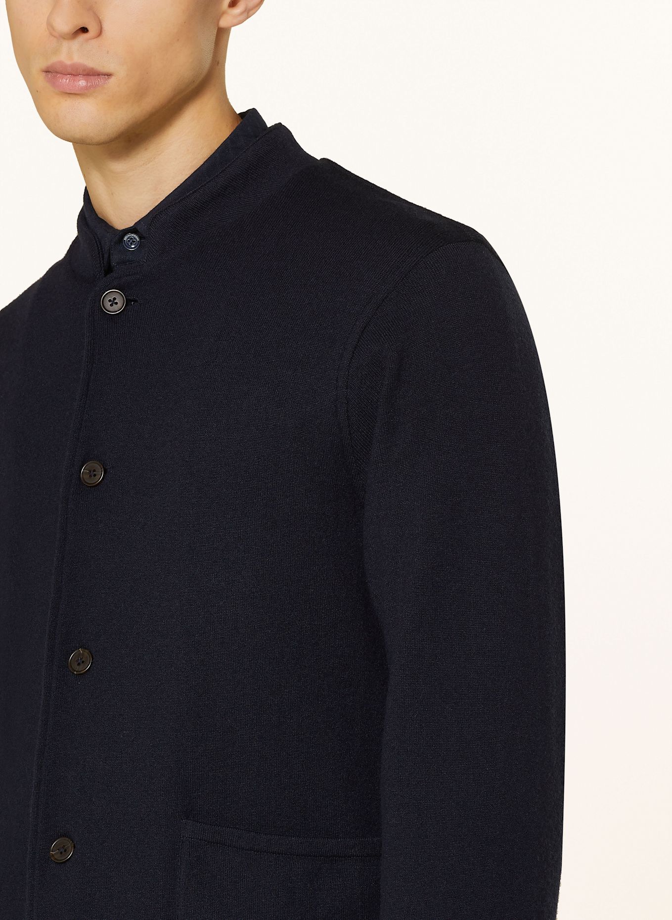 EMPORIO ARMANI Strickblouson: DUNKELBLAU