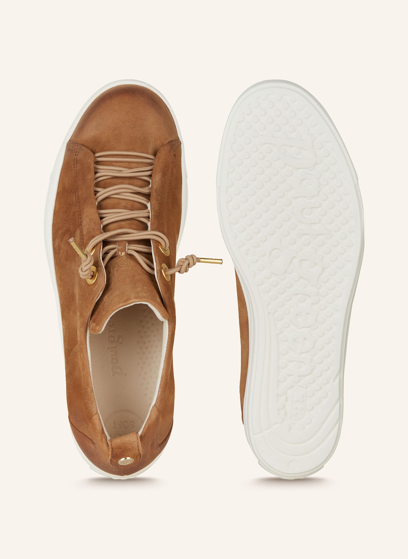 soft sneaker paul green sneakers cognac