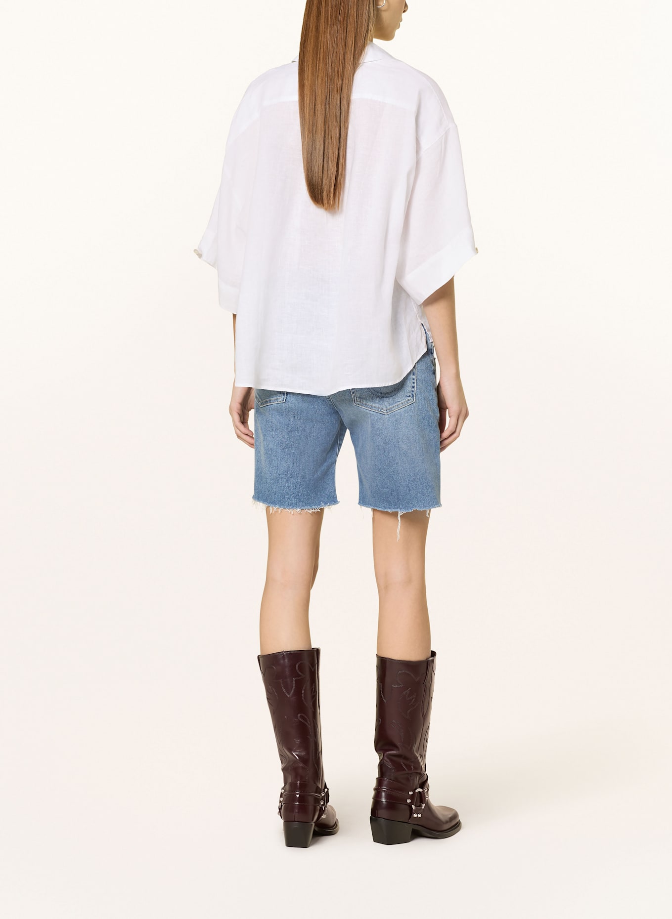 TRUE RELIGION LEAH denim shorts: 4646 DENIM BLUE
