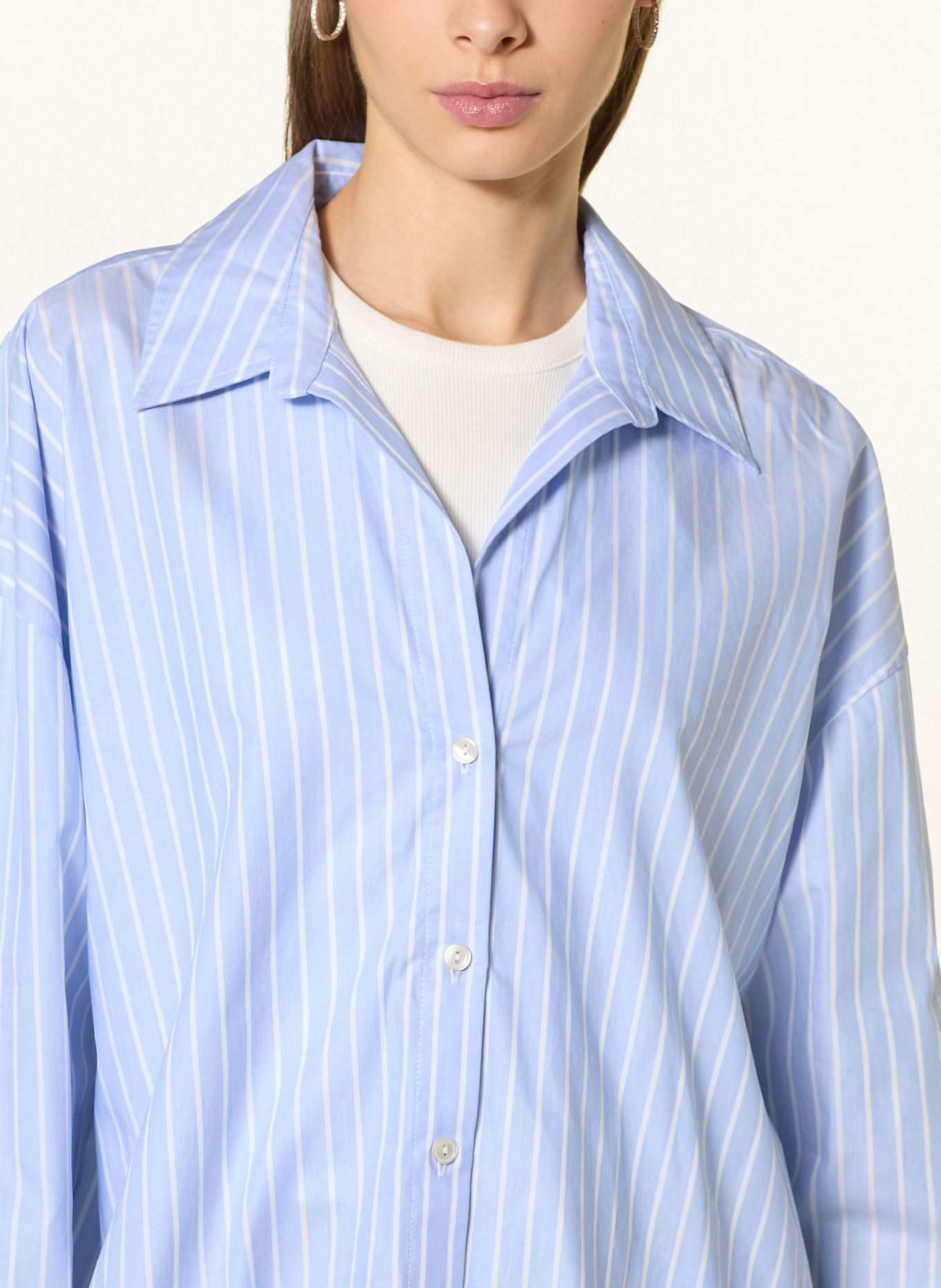 TRUE RELIGION Koszula: JASNONIEBIESKI / BIAŁY