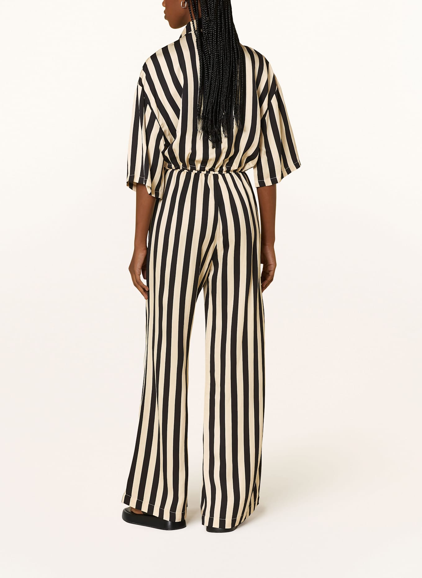 SUNCOO Marlenehose JERRY: SCHWARZ / CREME