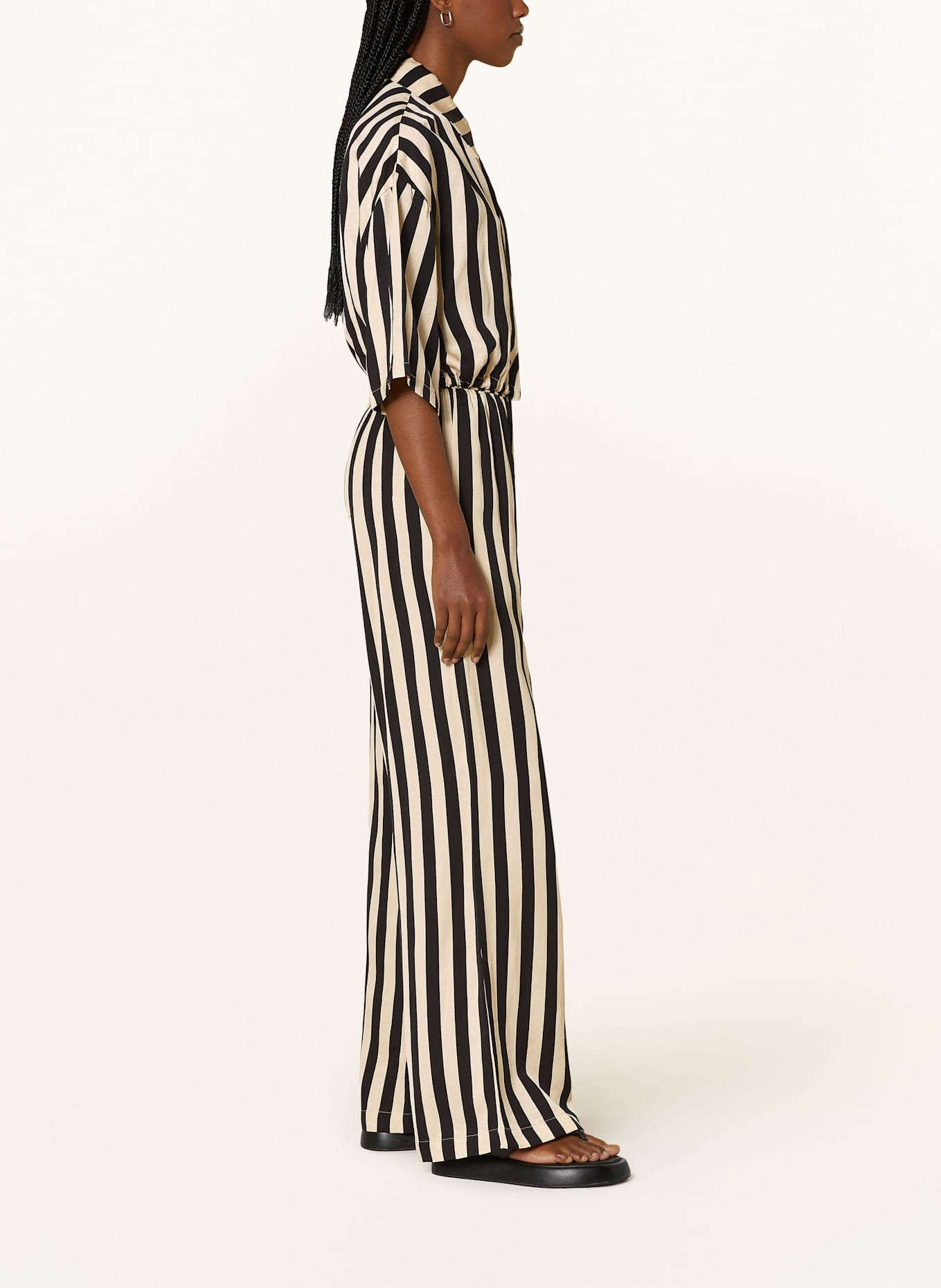 SUNCOO Marlenehose JERRY: SCHWARZ / CREME