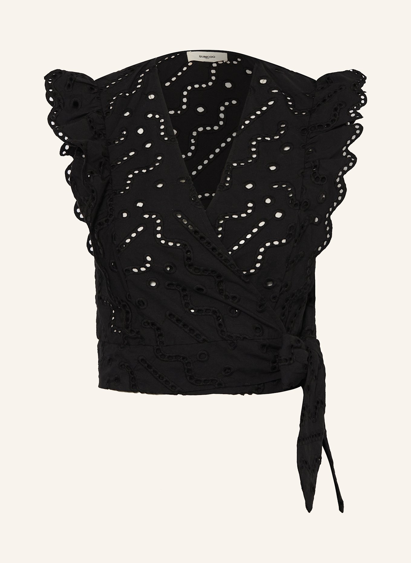 SUNCOO Top LILA: SCHWARZ