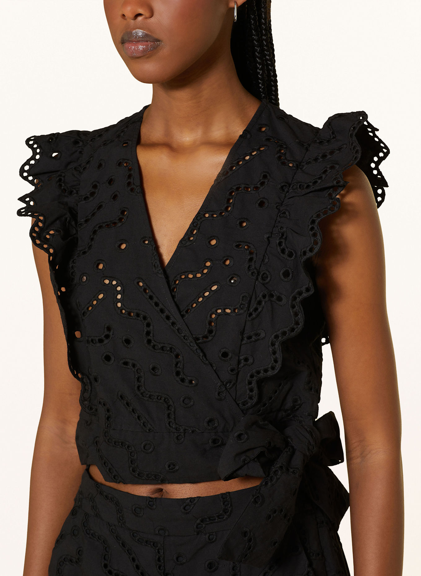 SUNCOO Top LILA: SCHWARZ